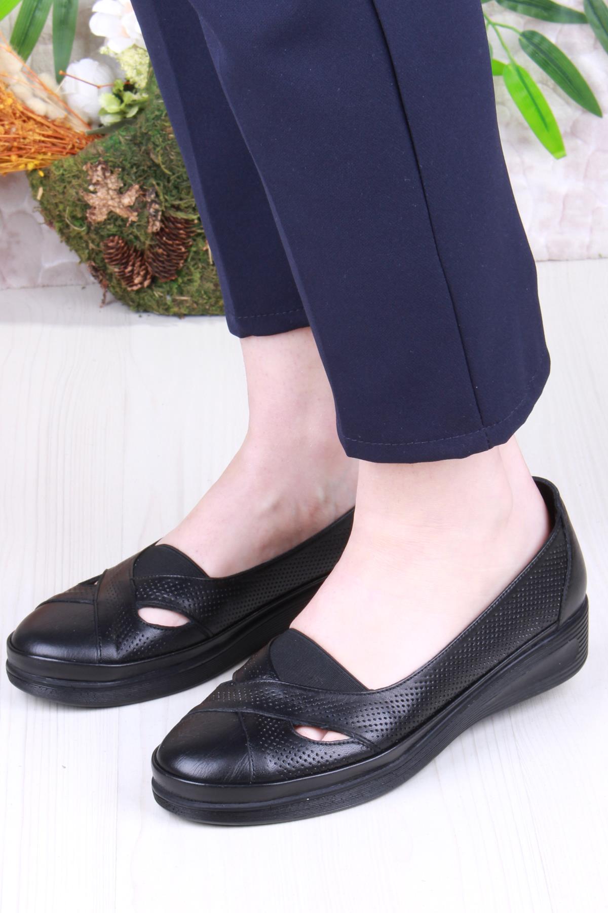 429609 Anatomik Rahat Esnek Hakiki Deri Kadın Ayakkabı - Görsel 3