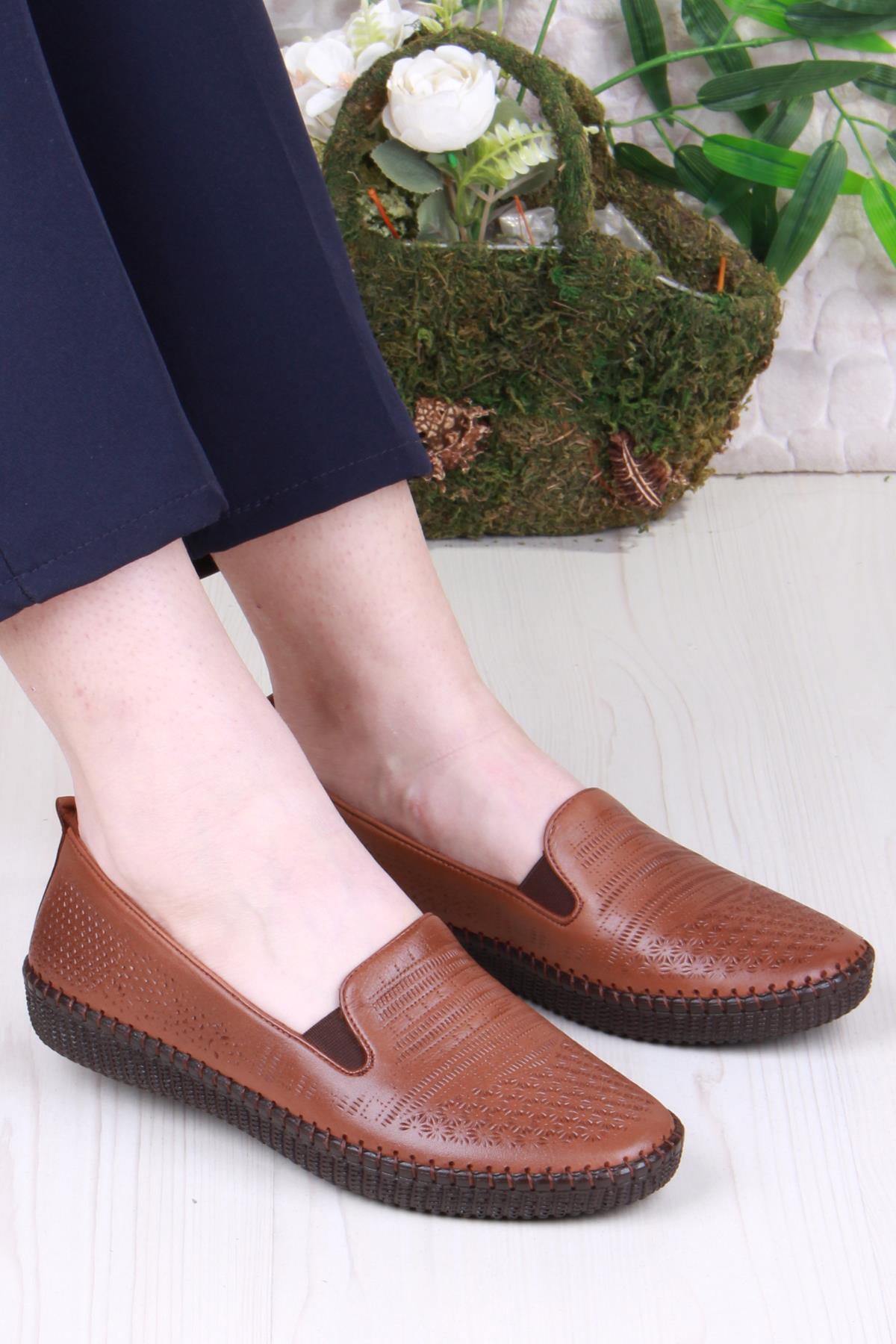 427232 Anatomik Rahat Esnek Hakiki Deri Kadın Ayakkabı - Görsel 2