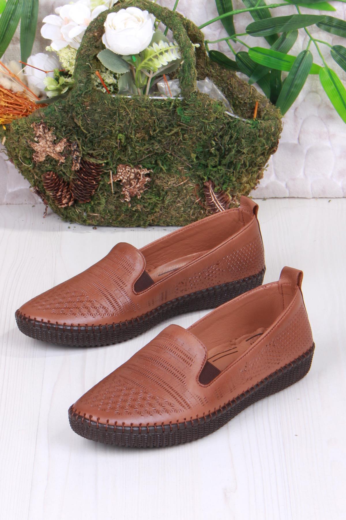 427232 Anatomik Rahat Esnek Hakiki Deri Kadın Ayakkabı - Görsel 5