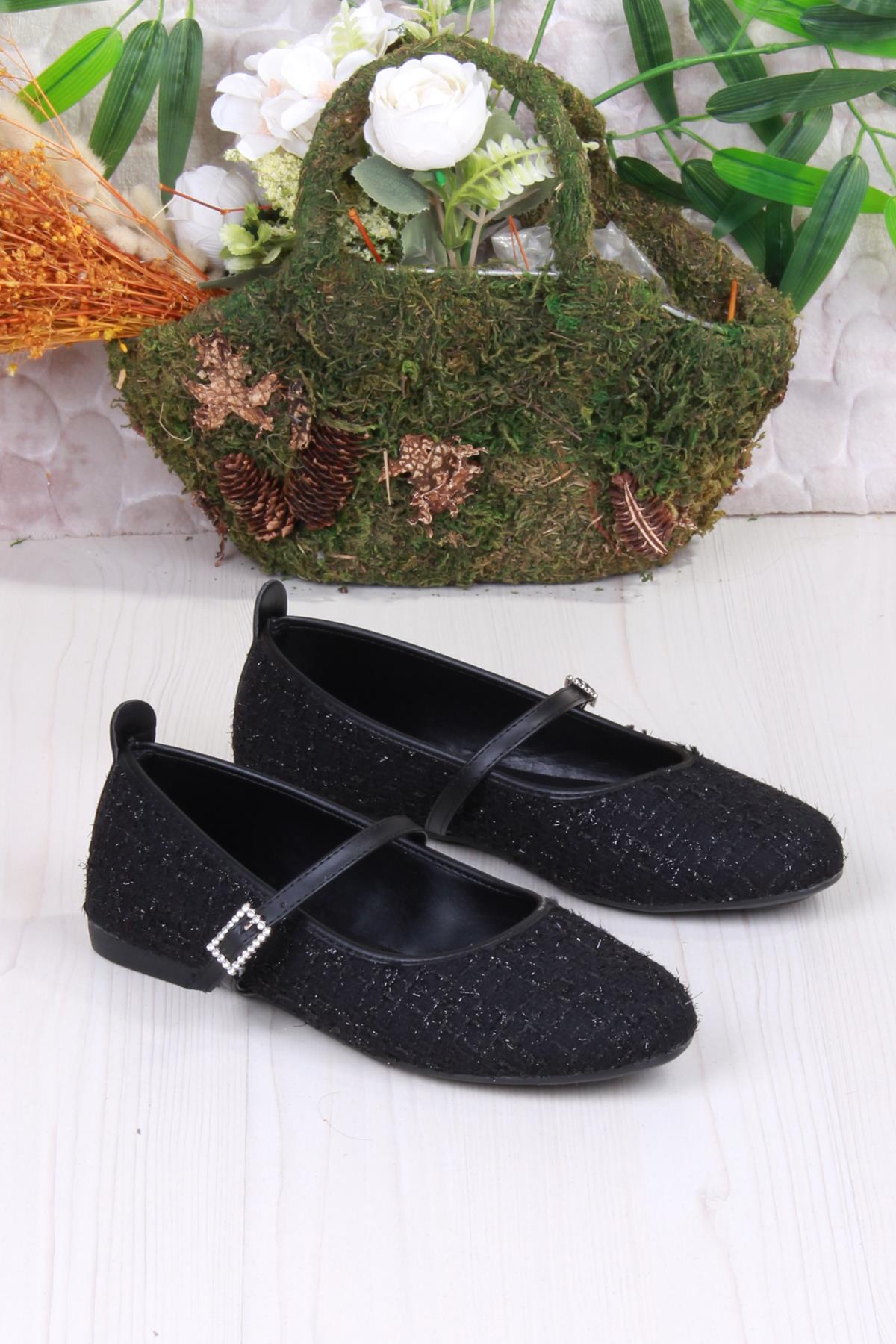 01-629 Soft Toka Detaylı Şık Ev İş Ofis Rahat Günlük Ayakkabı Kadın Babet - Görsel 4