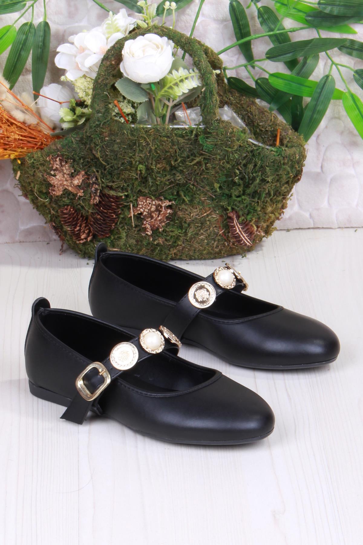 01-633 Soft Toka Detaylı Şık Ev İş Ofis Rahat Günlük Ayakkabı Kadın Babet - Görsel 4