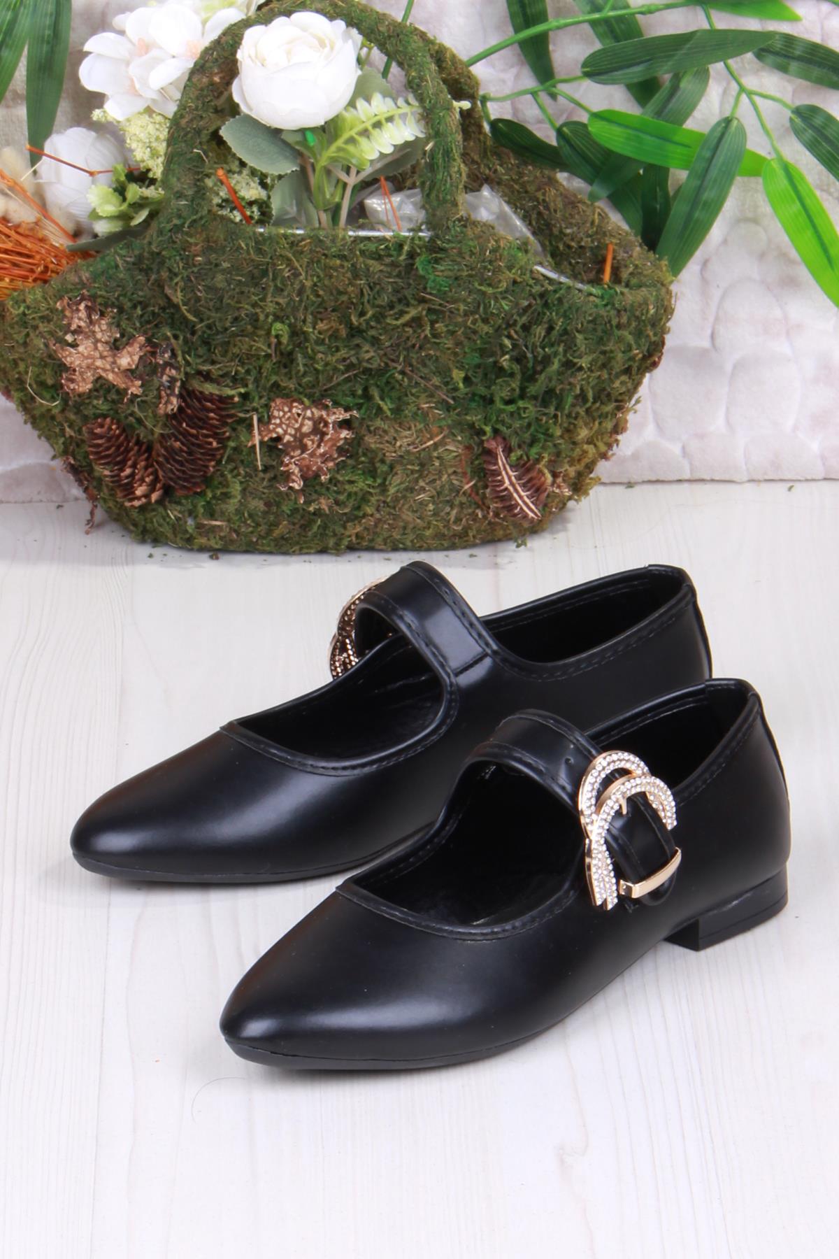 01-628 Soft Taş Toka Detaylı Rahat Kadın Babet - Görsel 5