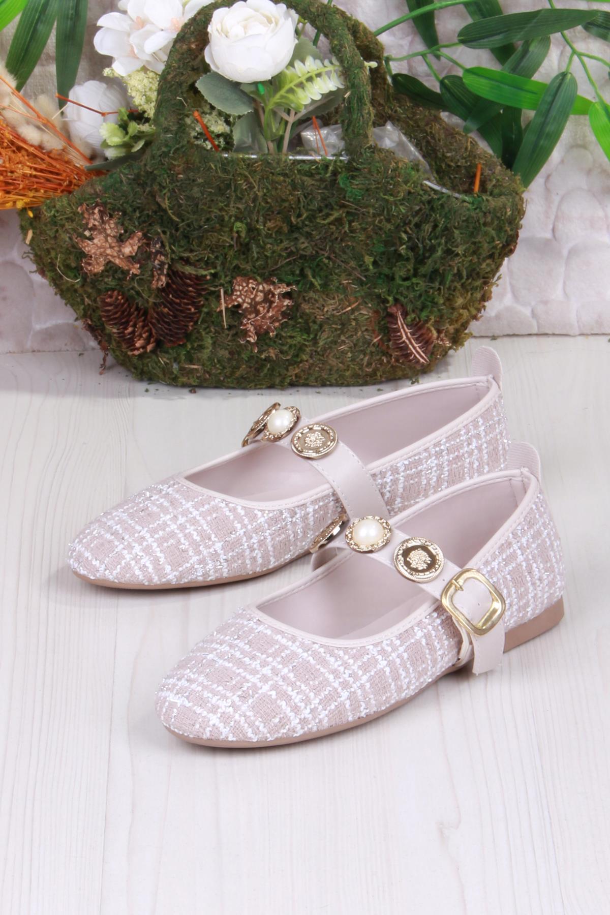 01-632 Soft Toka Detaylı Şık Ev İş Ofis Rahat Günlük Ayakkabı Kadın Babet - Görsel 5