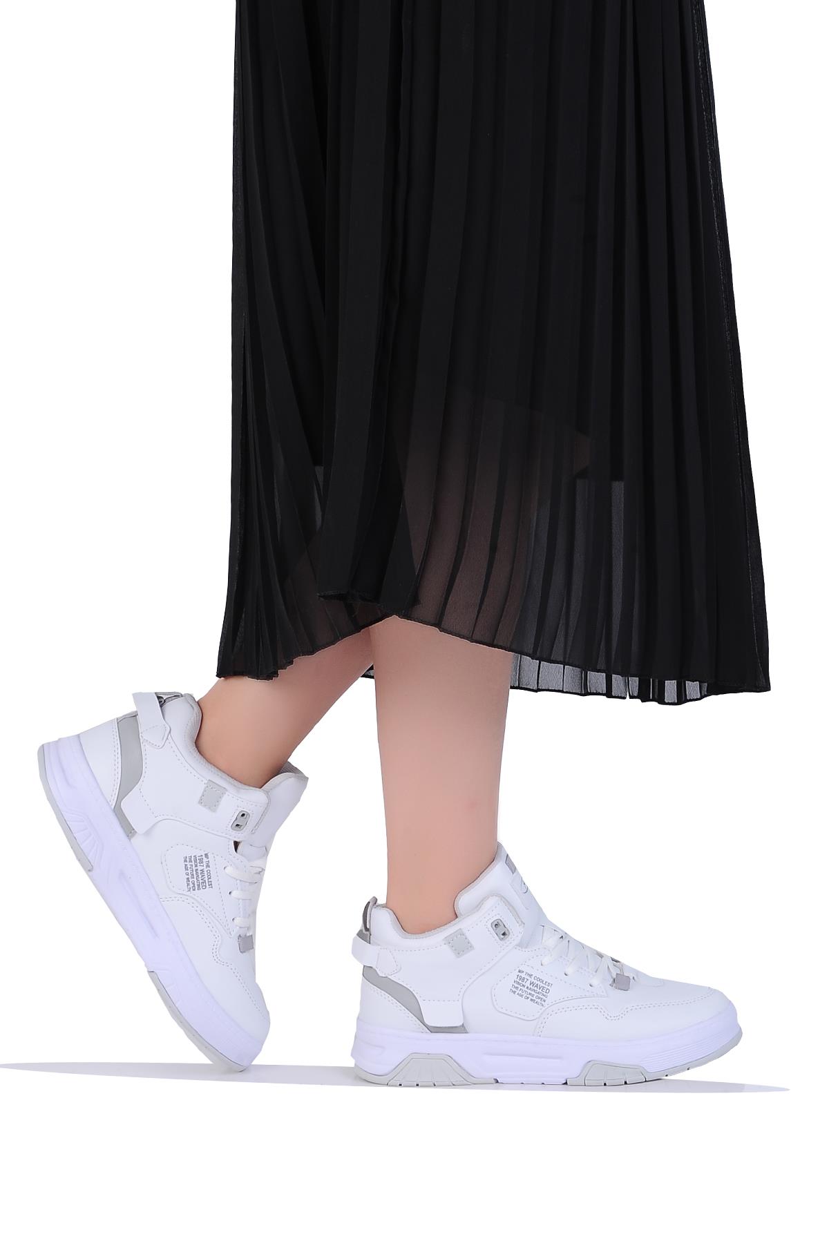 白 Mp 242-2063Zn Beyaz Kadın Uzun Basket Spor Ayakkabı Fiyatları | Flo