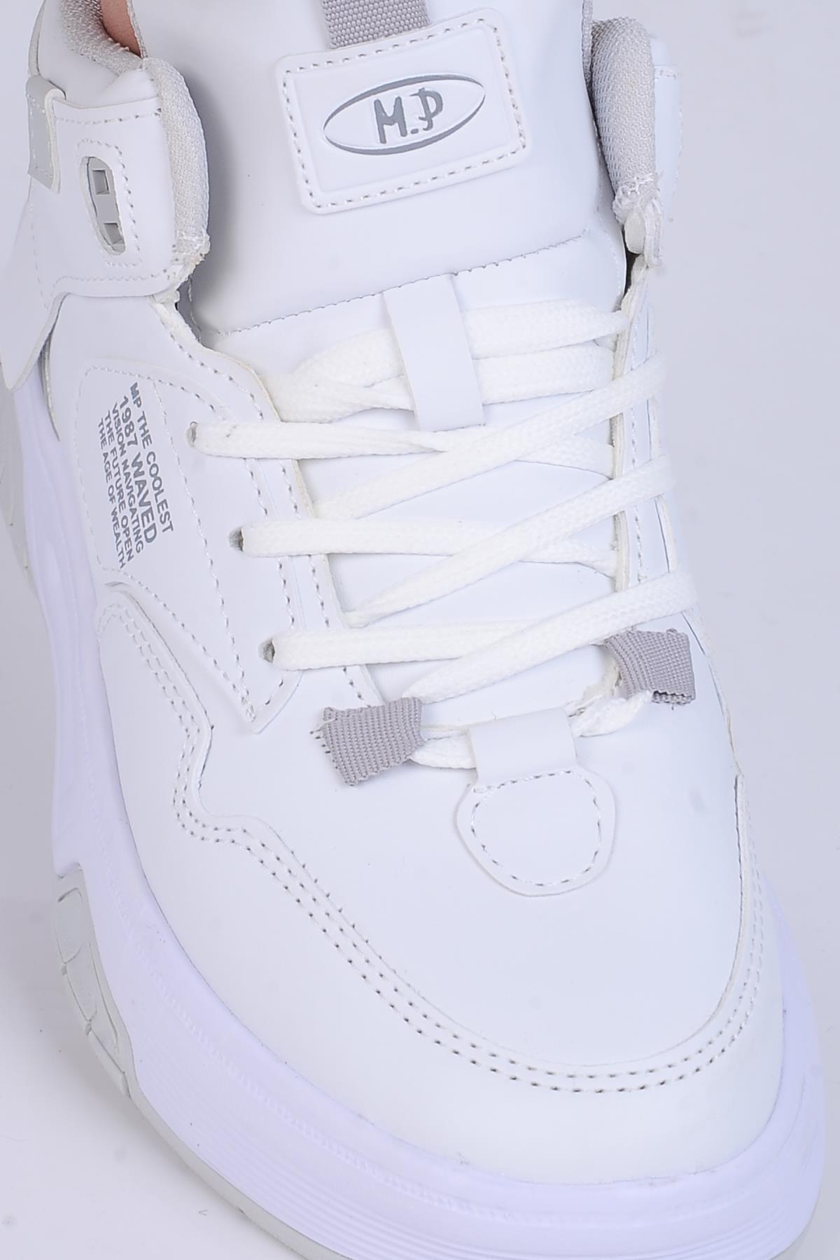 Mp 242-2063Zn Beyaz Kadın Uzun Basket Spor Ayakkabı Fiyatları | Flo