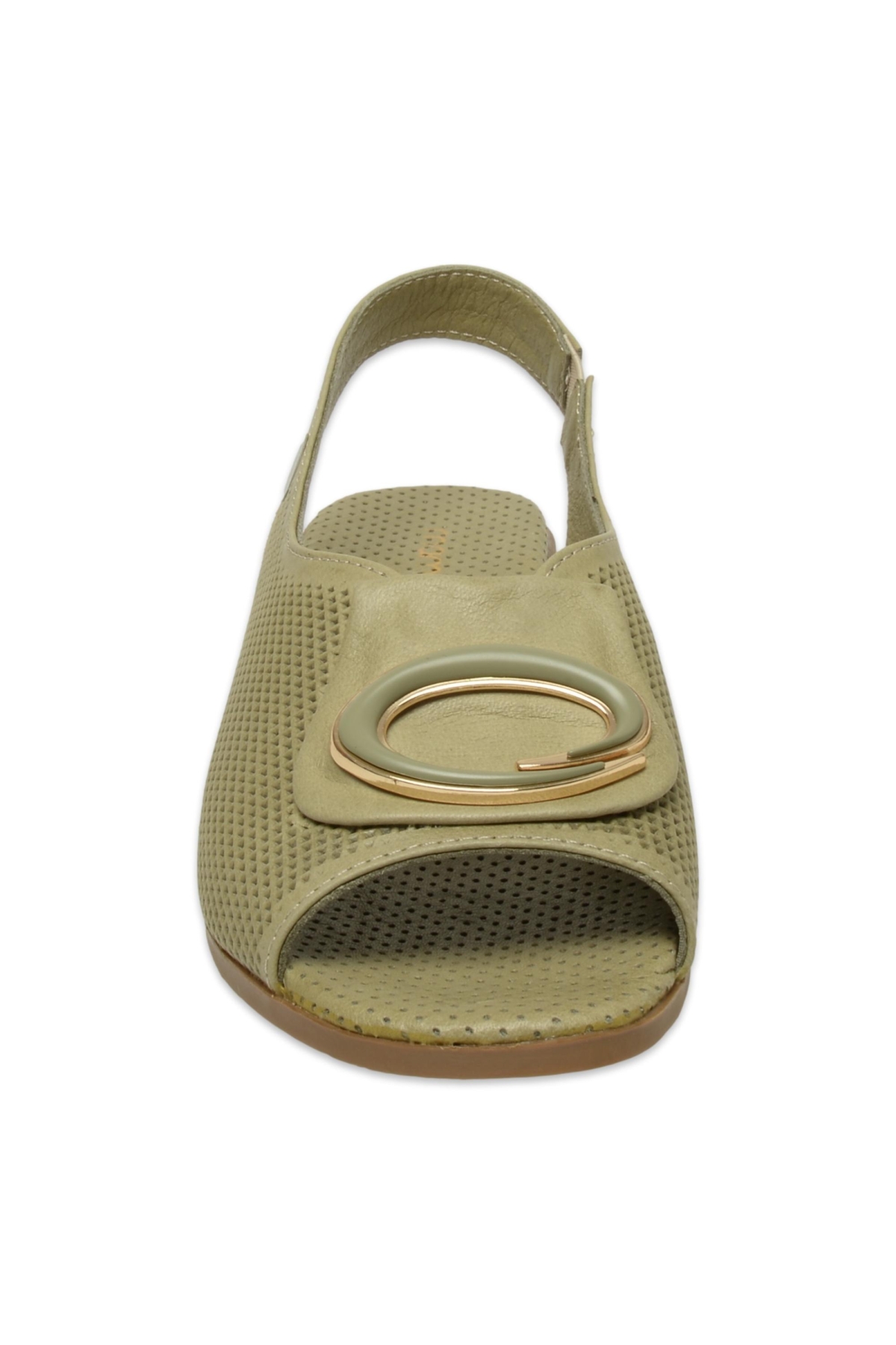 D25Ys-2720Z Günlük Yeşil Kadın Sandalet - Görsel 4