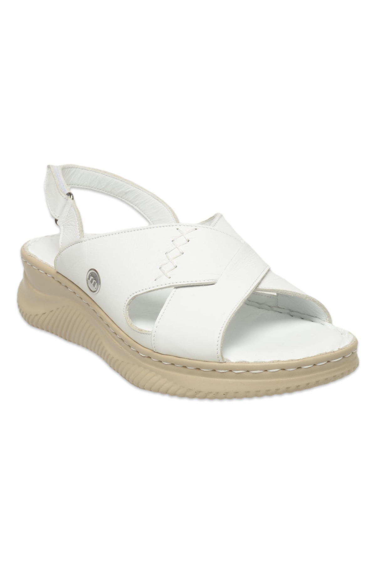 D25Ys-2855 Günlük Beyaz Kadın Sandalet - Görsel 2