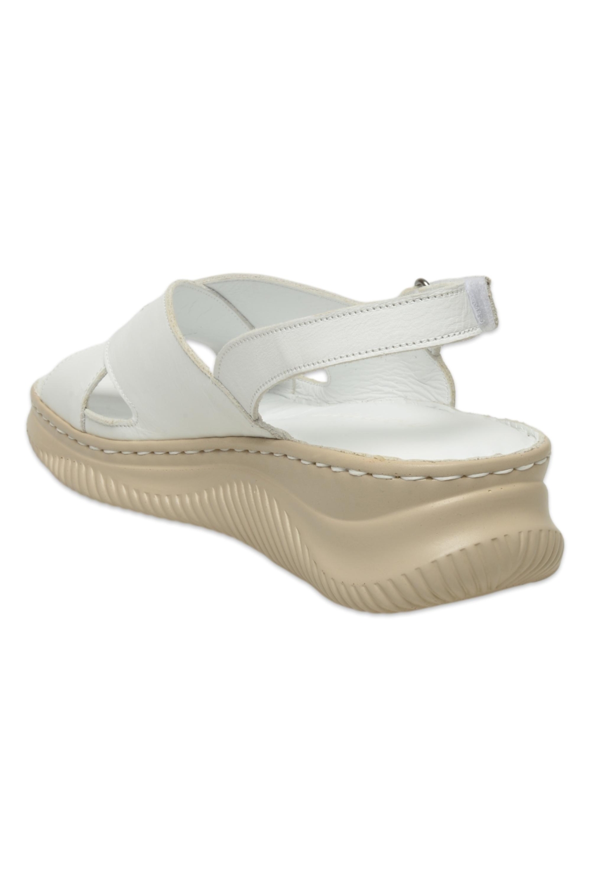 D25Ys-2855 Günlük Beyaz Kadın Sandalet - Görsel 5