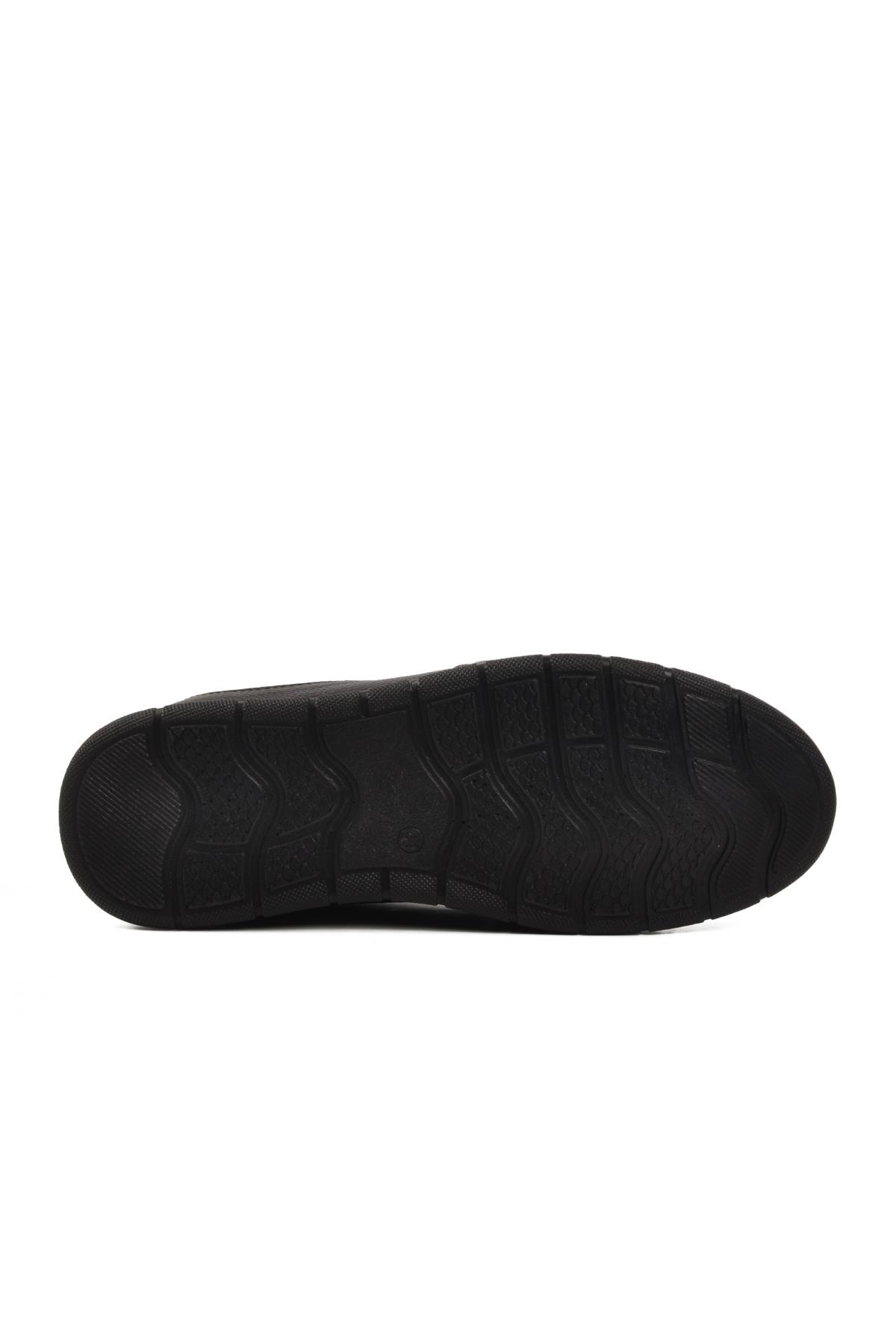 126 M Siyah Nubuk Hakiki Deri Erkek Günlük Ayakkabı - Görsel 6