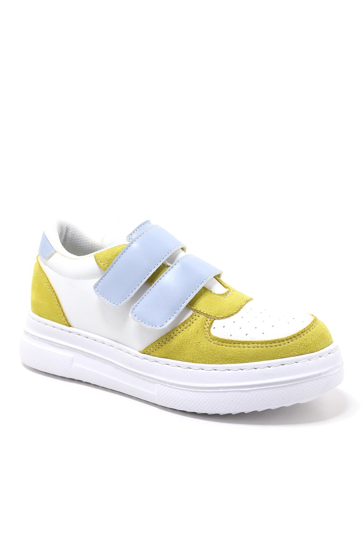 Artico Hellsa Beyaz Sarı Cırtlı Çocuk Spor Ayakkabı - Görsel 2