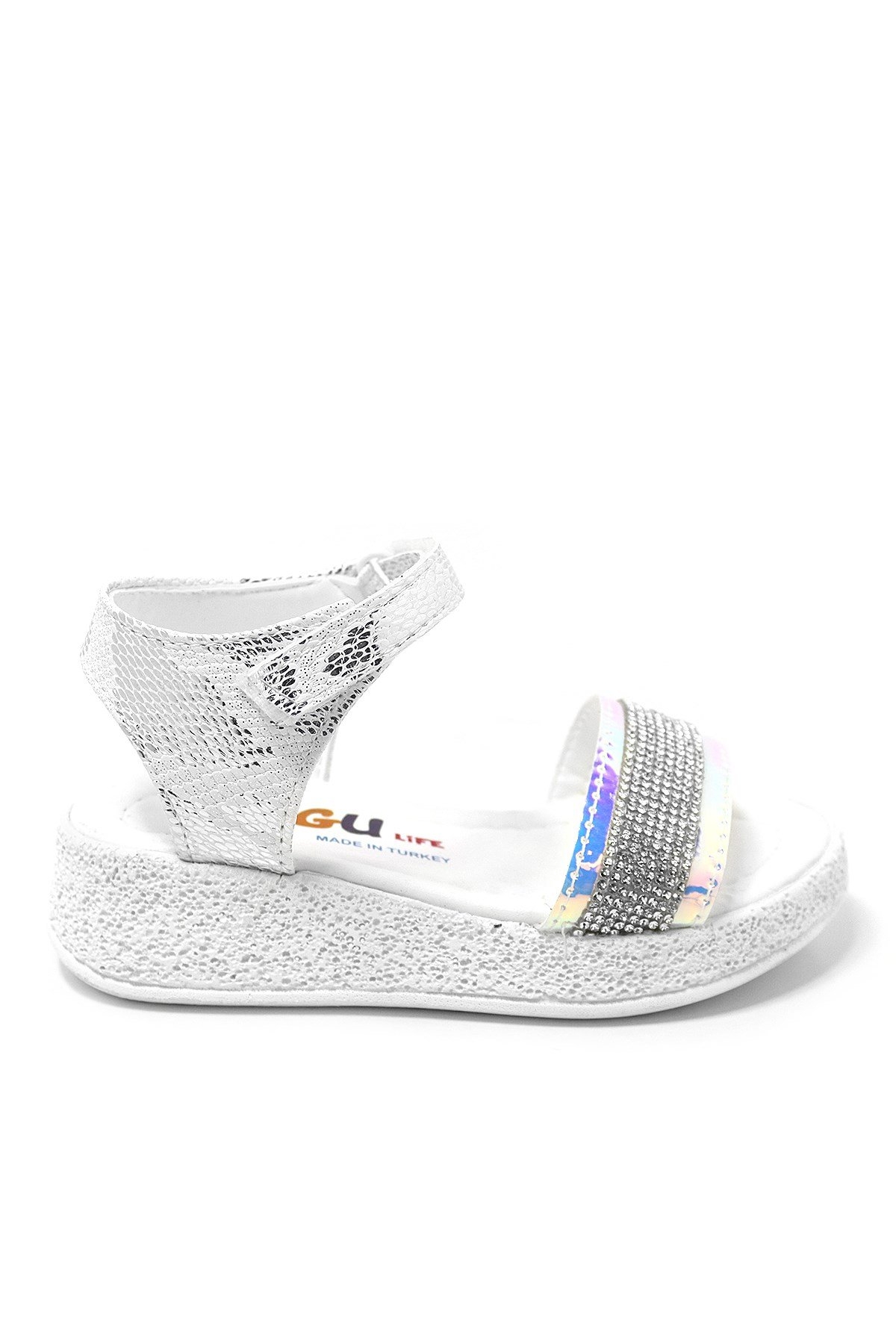 Artico Pingu Gloria Gümüş Taşlı Kız Çocuk Sandalet - Görsel 3