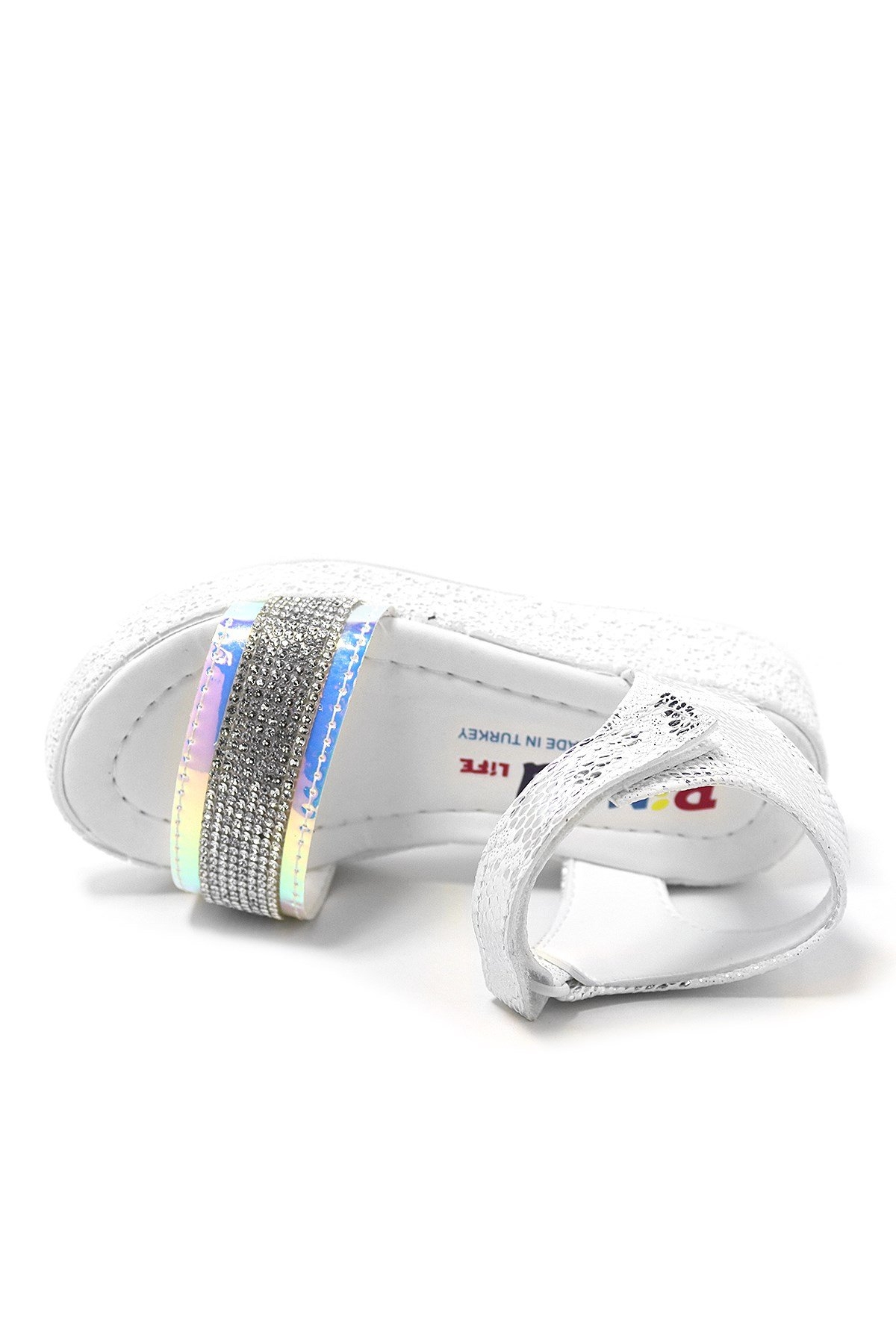 Artico Pingu Gloria Gümüş Taşlı Kız Çocuk Sandalet - Görsel 7