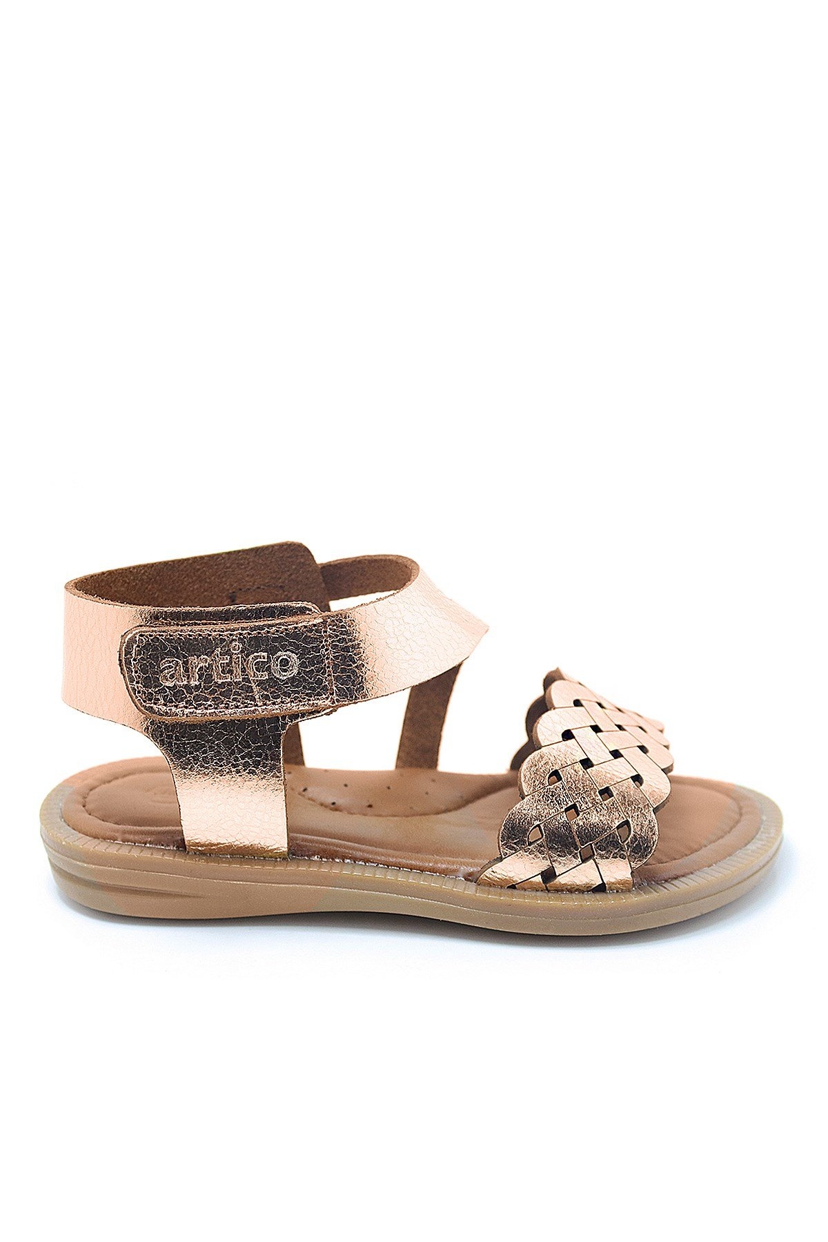 Artico Etoile Hakiki Deri Bakır Rengi Vaketa Kız Çocuk Sandalet - Görsel 3