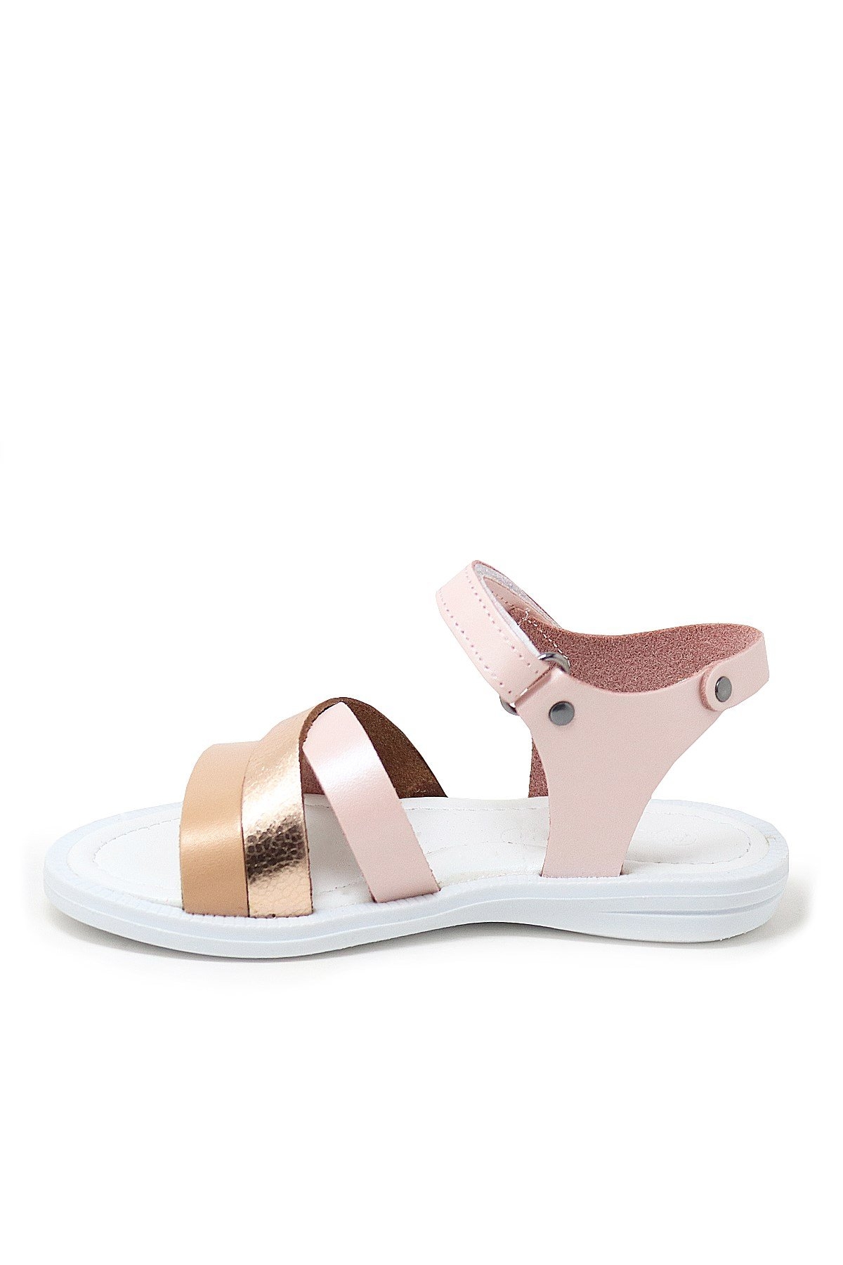 Artico Alexia Hakiki Deri Vaketa Pudra Pembe Kız Çocuk Sandalet - Görsel 4