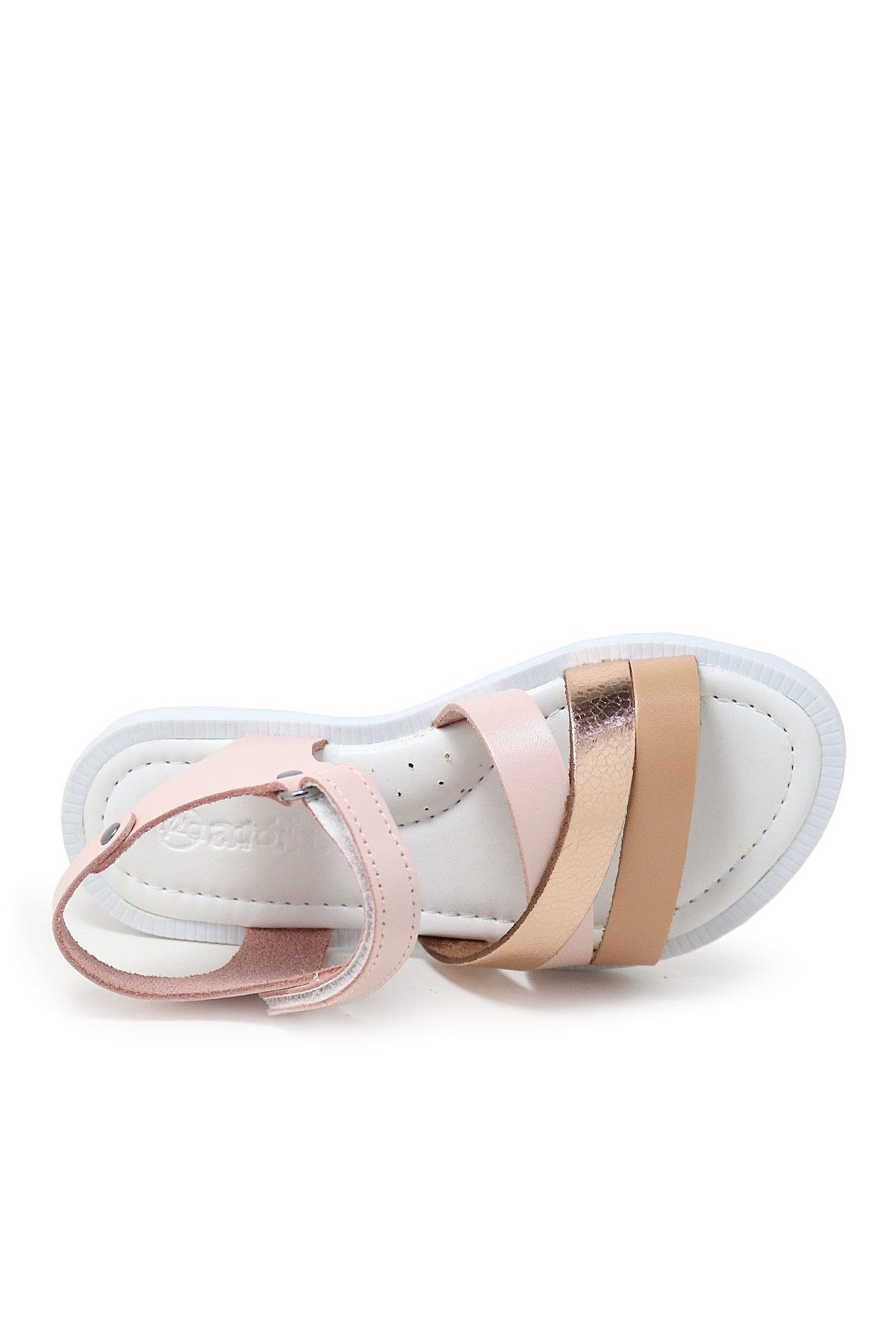 Artico Alexia Hakiki Deri Vaketa Pudra Pembe Kız Çocuk Sandalet - Görsel 7