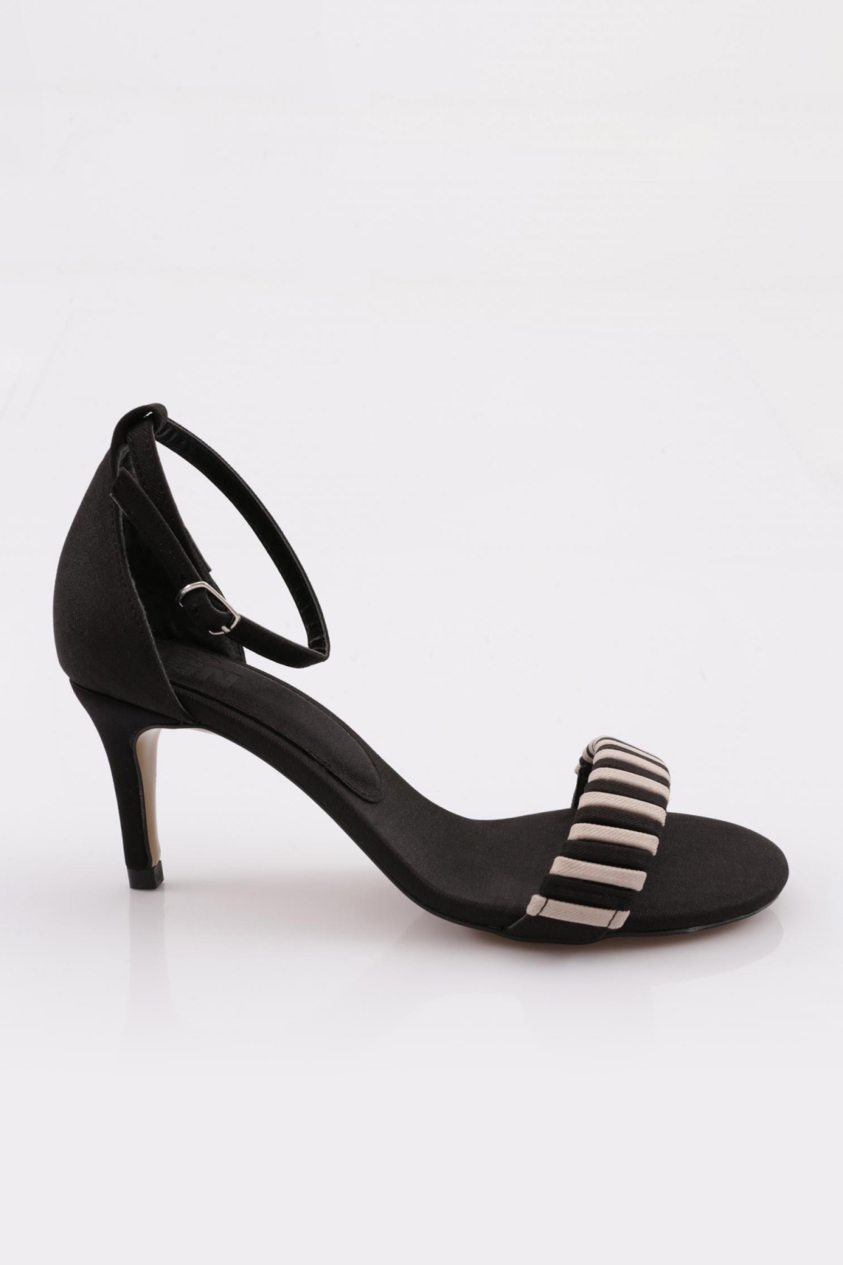5315 Kadin Bilekten Bağlama Renkli Şerit Topuklu Ayakkabi - Görsel 2