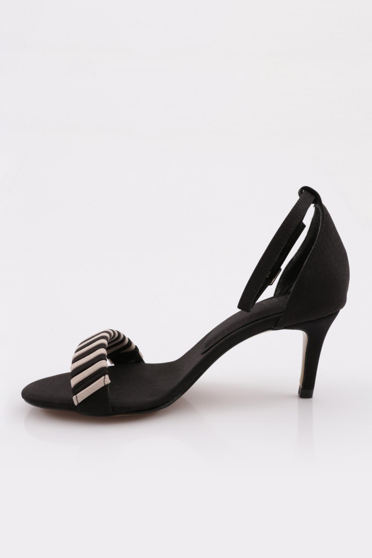 5315 Kadin Bilekten Bağlama Renkli Şerit Topuklu Ayakkabi - Görsel 4