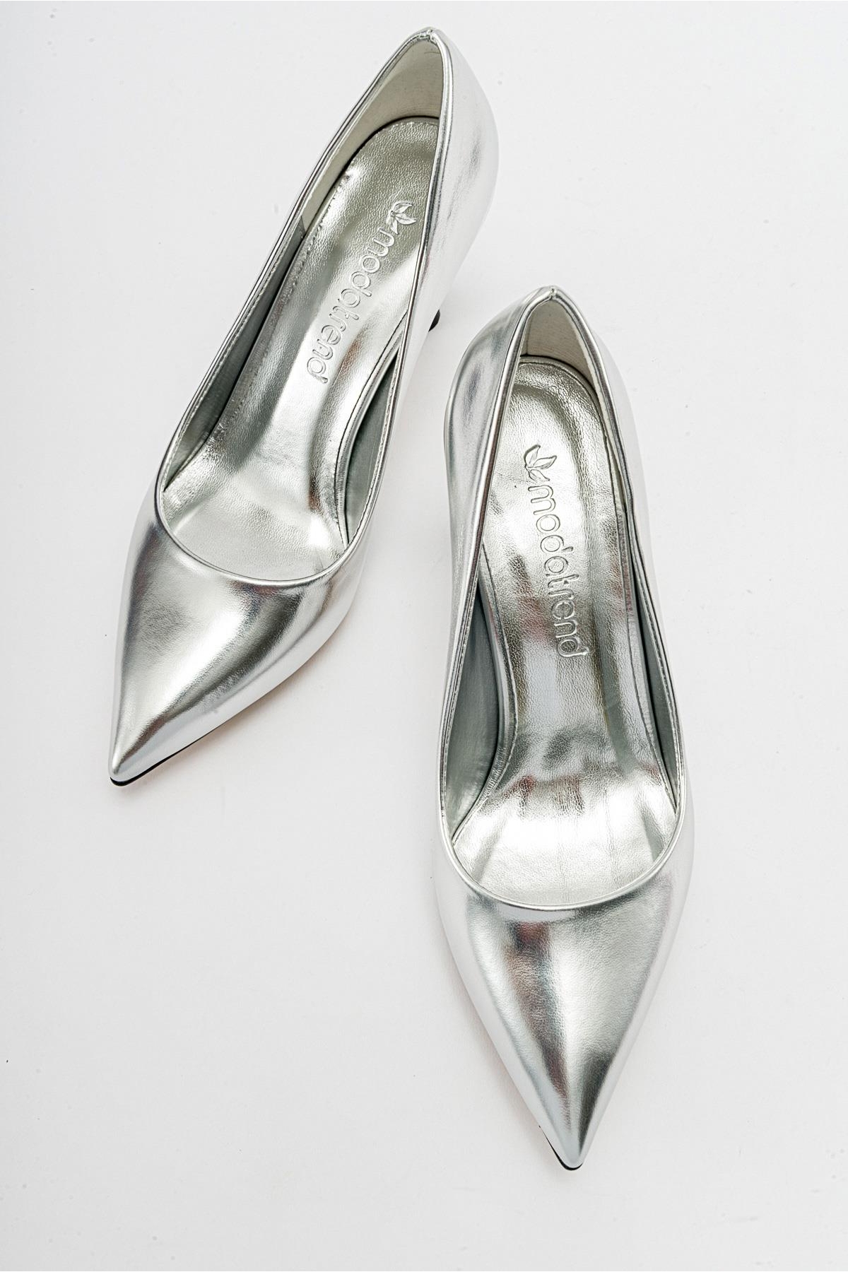 Kadın Stiletto Ayakkabı GÜMÜŞ ZRA - Görsel 6