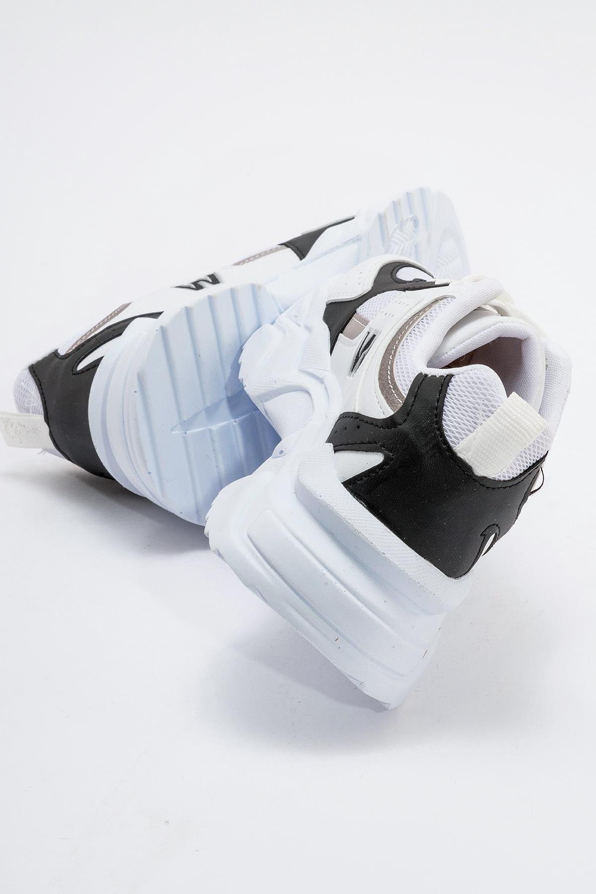 Kadın Anorak Spor Ayakkabı BEYAZ SİYAH - Görsel 5