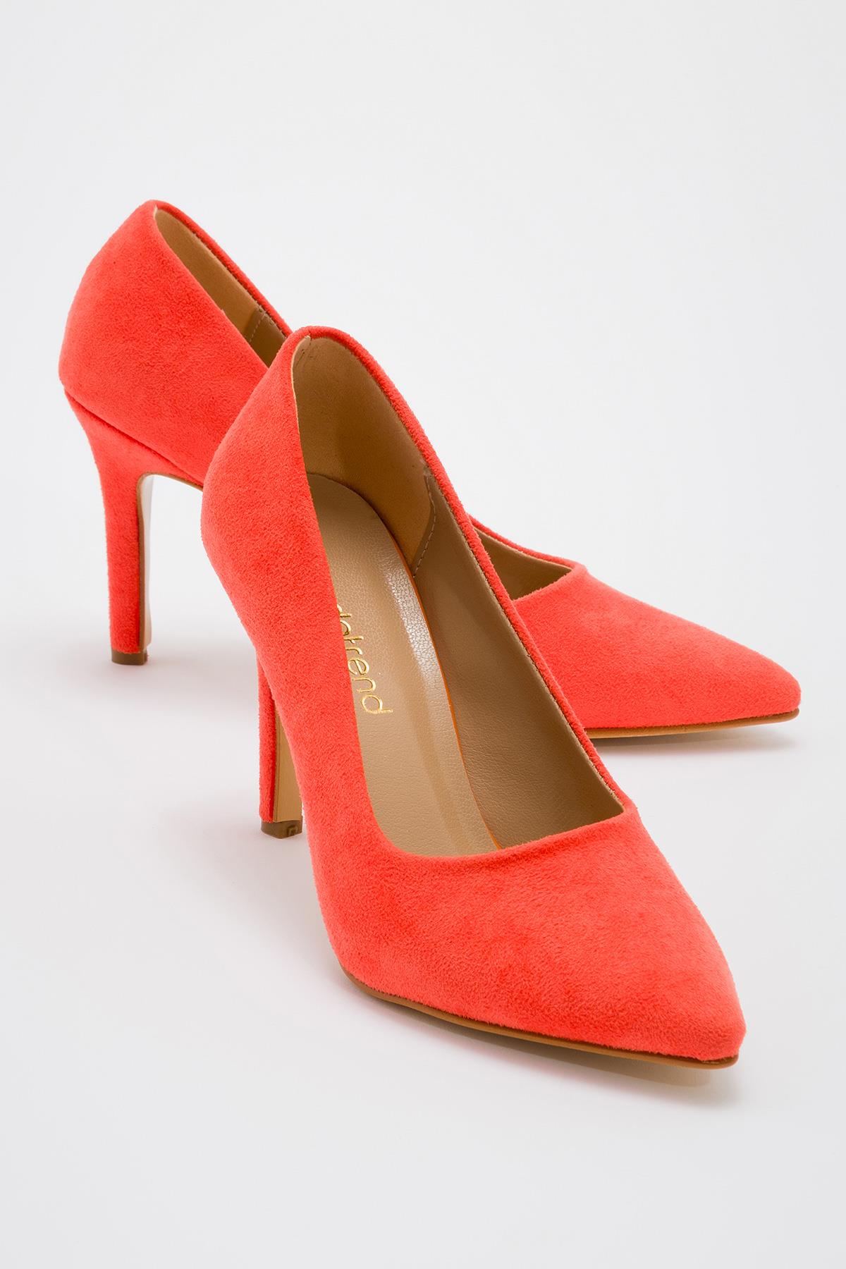 Kadın Stiletto ORANJ SÜET - Görsel 2