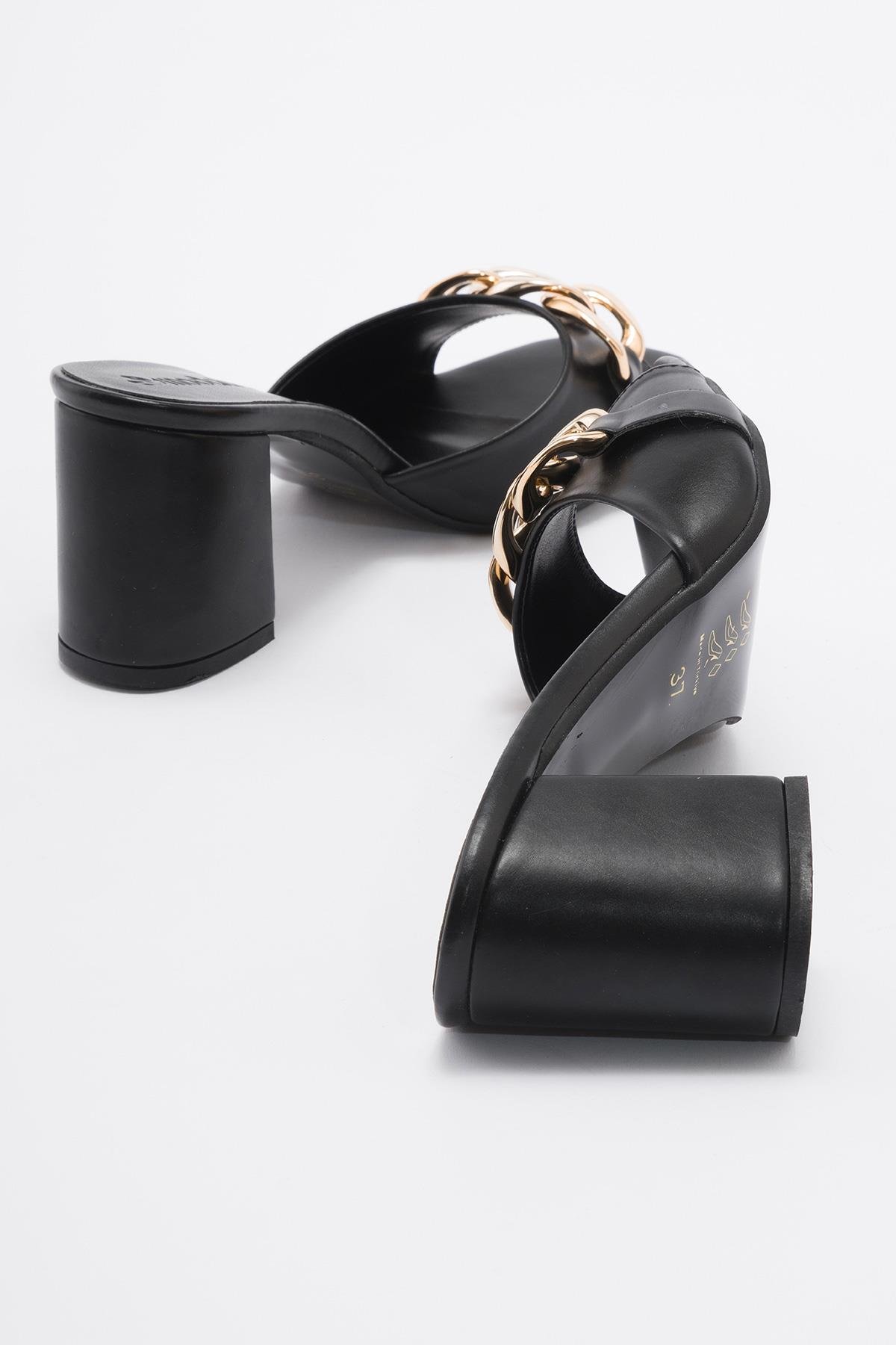 Kadın Tokalı Terlik SİYAH CİLT - Görsel 5