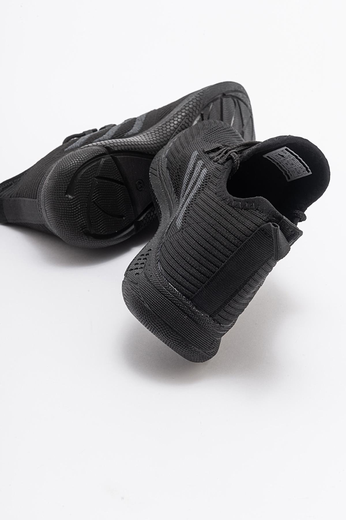 Anorak Bağcıklı Kadın Spor Ayakkabı SİYAH SİYAH - Görsel 5