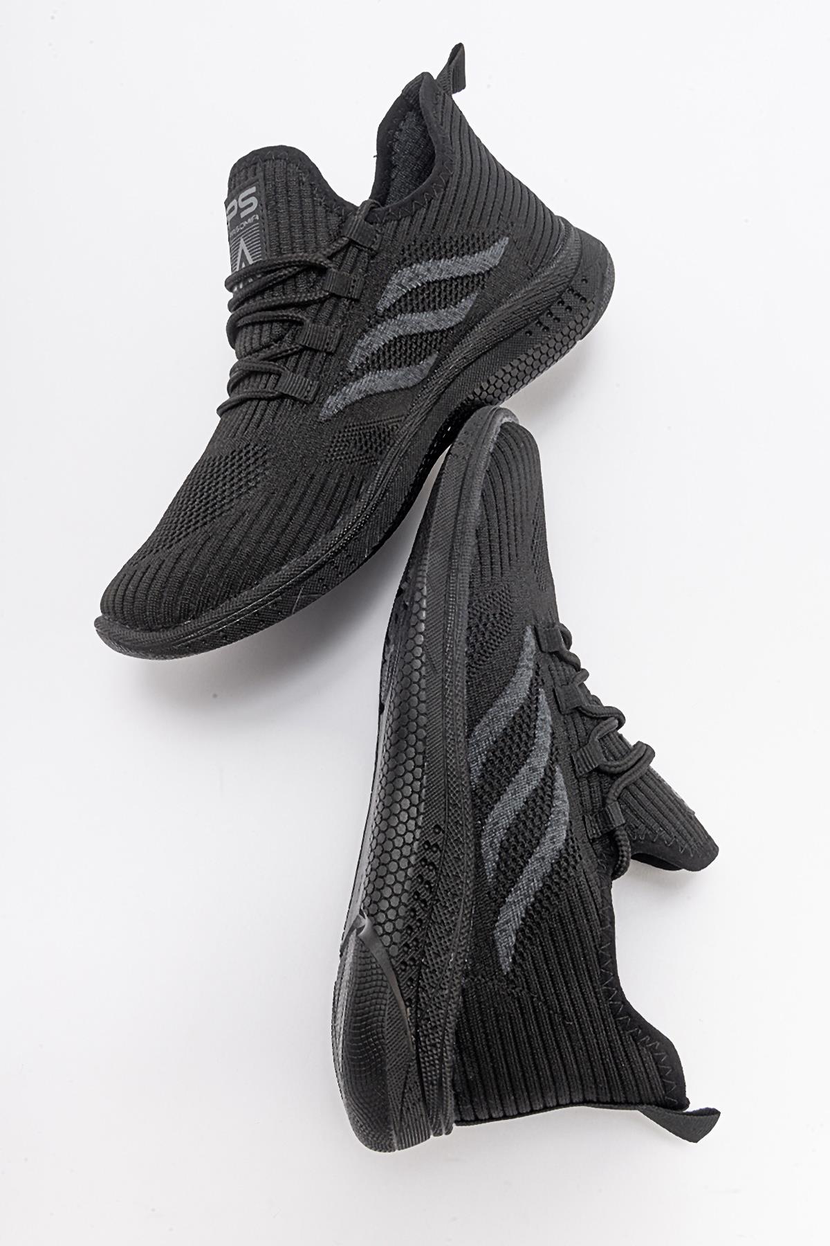 Anorak Bağcıklı Kadın Spor Ayakkabı SİYAH SİYAH - Görsel 7