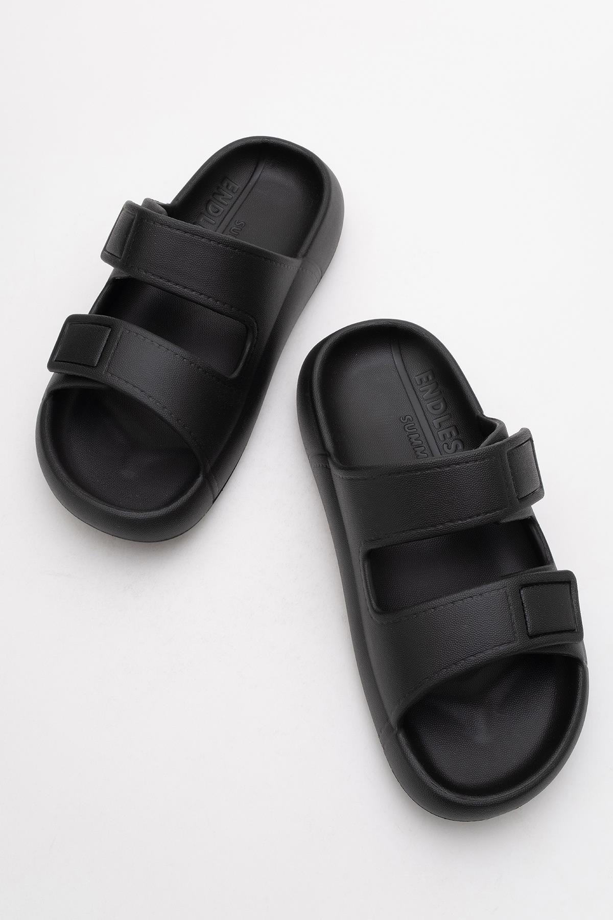 Erkek Tokalı Terlik SİYAH - Görsel 6