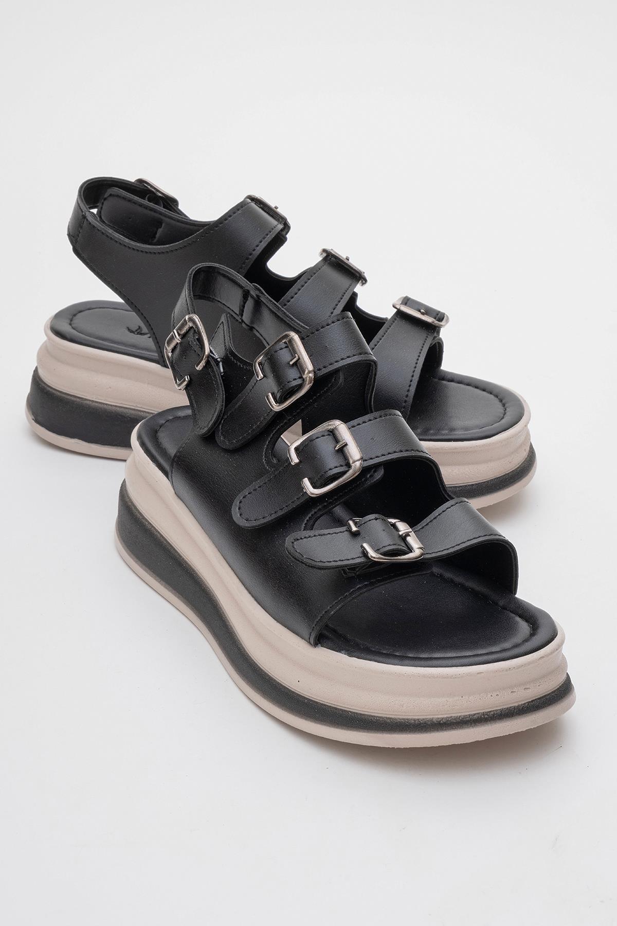 Kadın Tokalı Sandalet SİYAH - Görsel 2