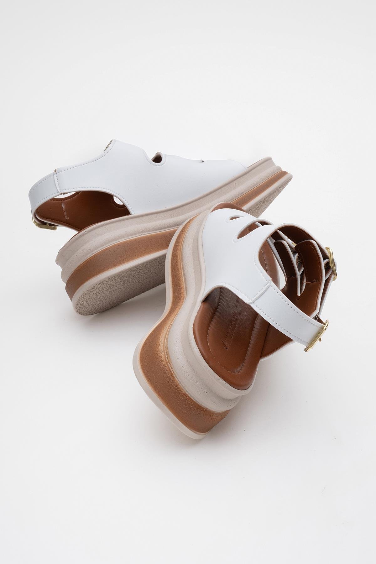 Kadın Tokalı Sandalet BEYAZ - Görsel 5