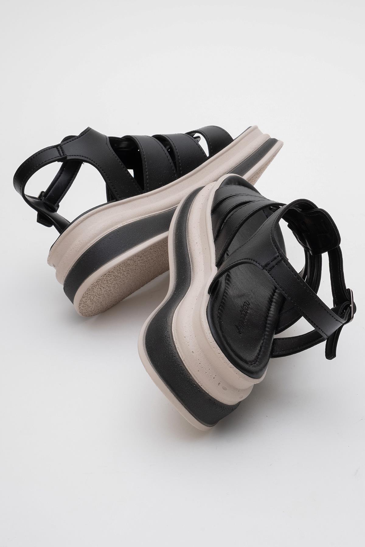 Kadın Geçmeli Sandalet SİYAH - Görsel 5