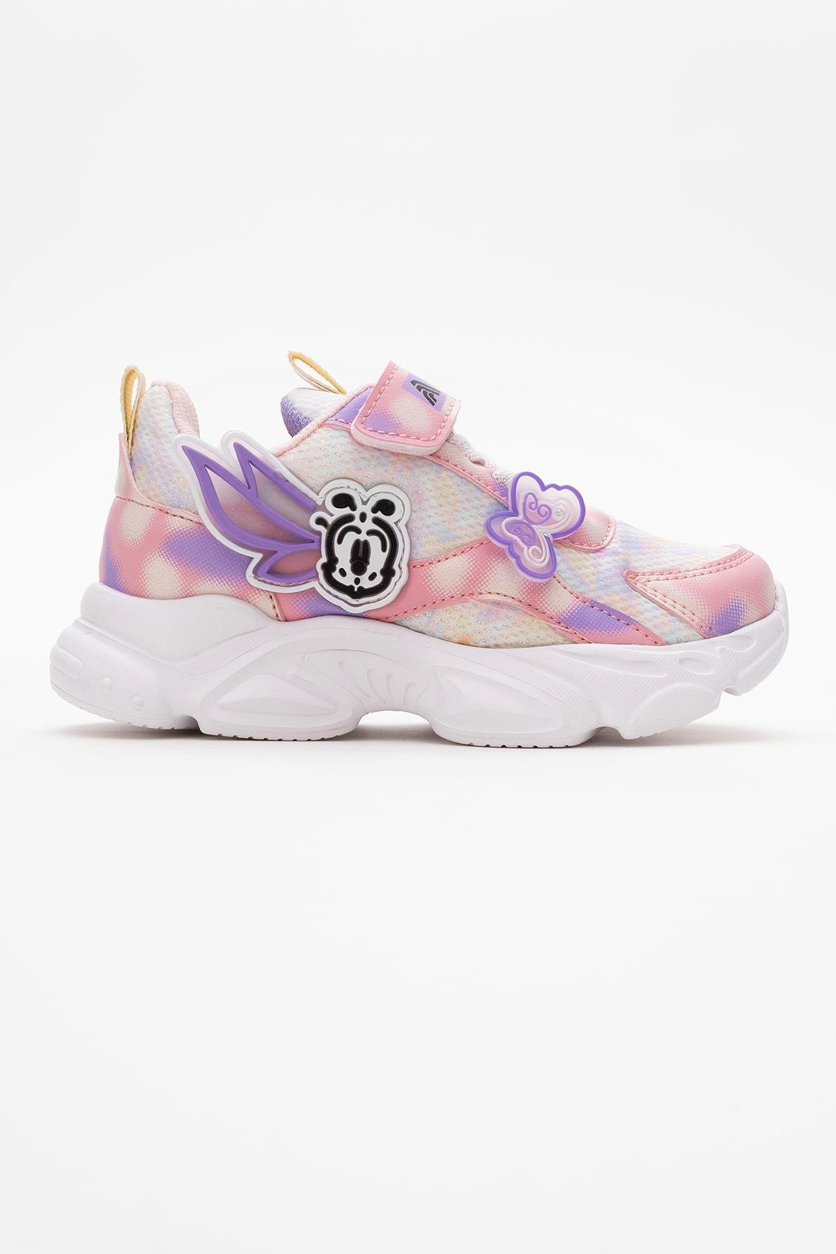 Cırtlı Bağlı Anorak Çocuk Spor Ayakkabı 31-35 PEMBE BEYAZ - Görsel 3