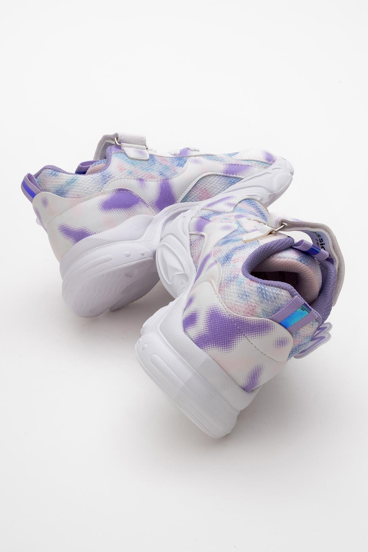 Cırtlı Bağlı Anorak Çocuk Spor Ayakkabı 31-35 BEYAZ LİLA - Görsel 5