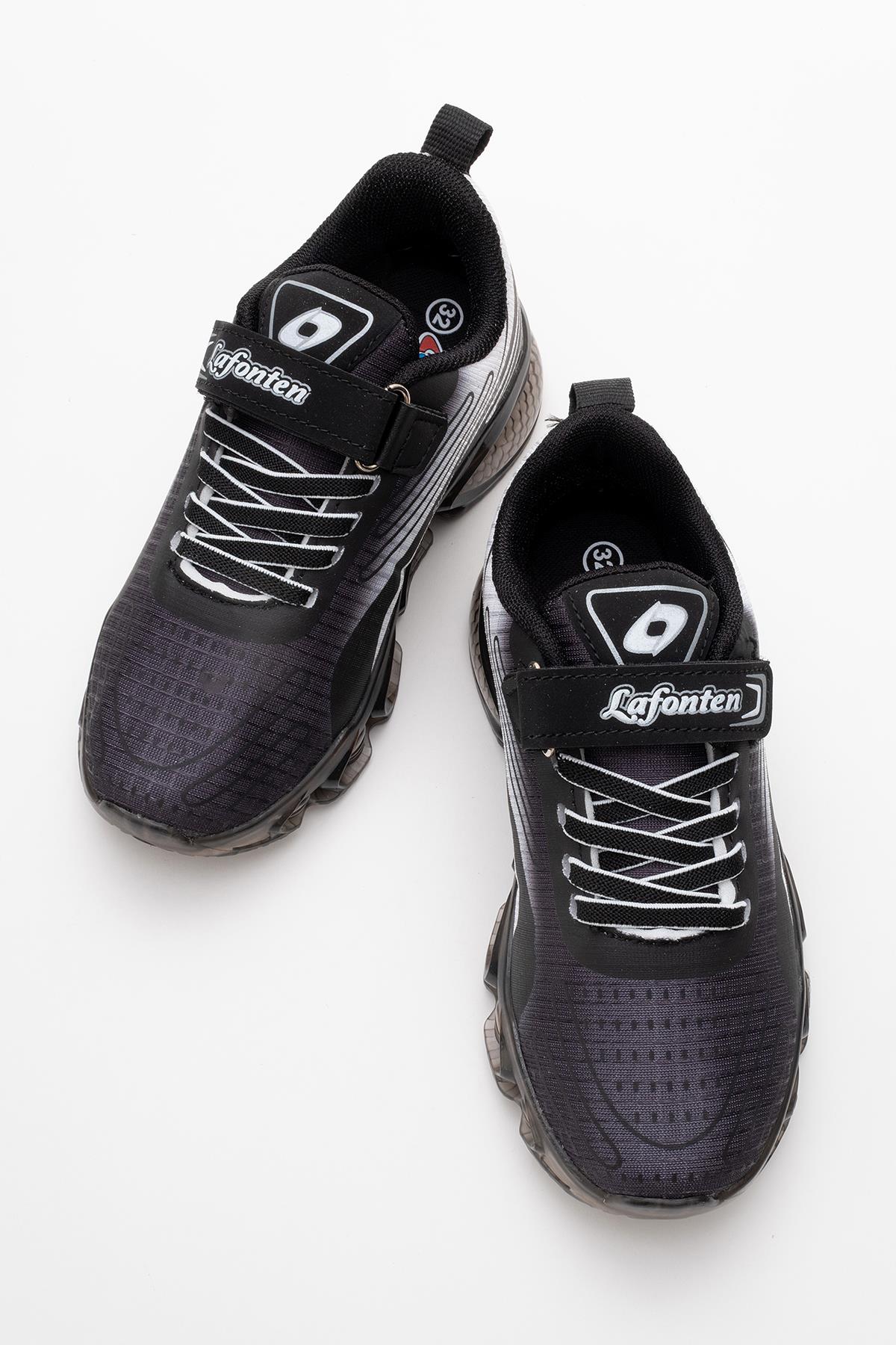 Çocuk Anorak Spor Ayakkabı 31-35 SİYAH BEYAZ - Görsel 6