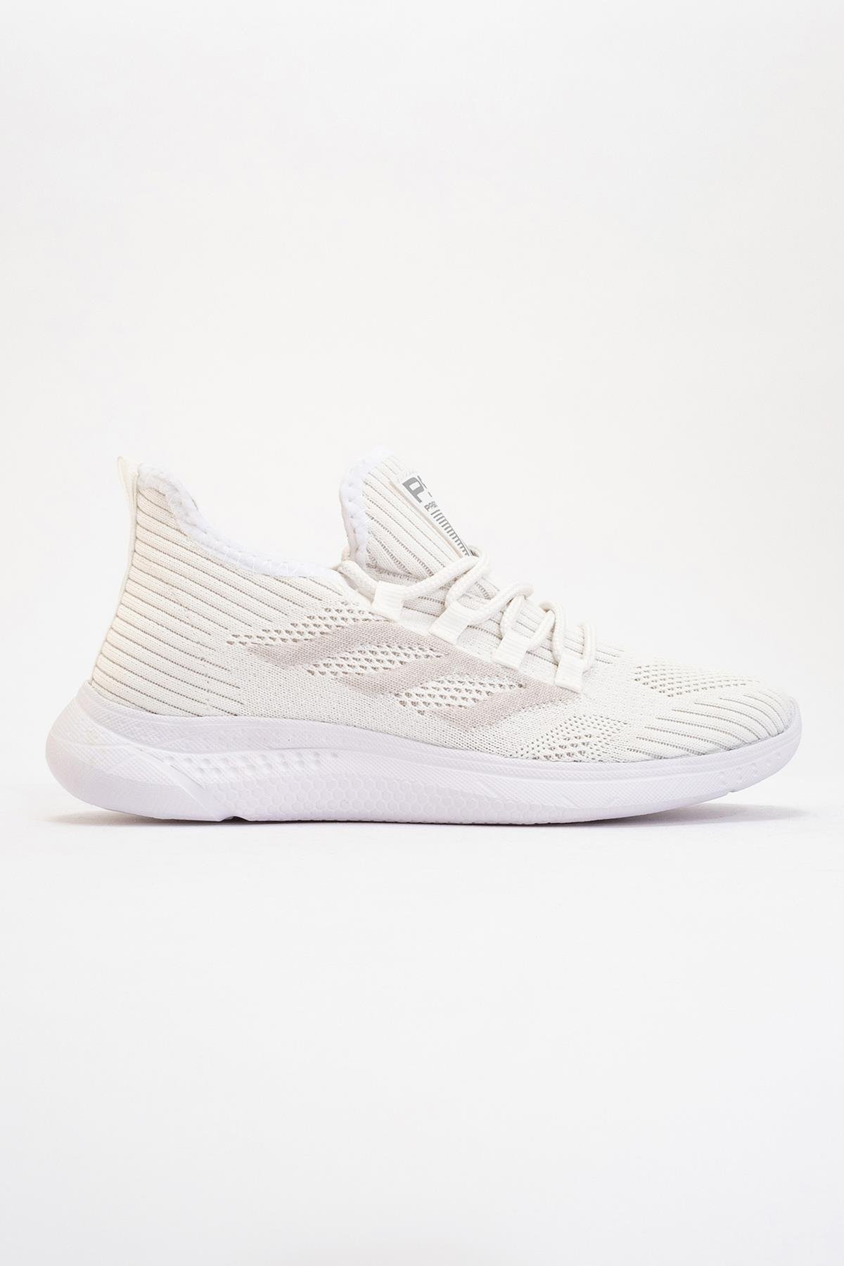 Erkek Triko Spor Ayakkabı BEYAZ BEYAZ - Görsel 3