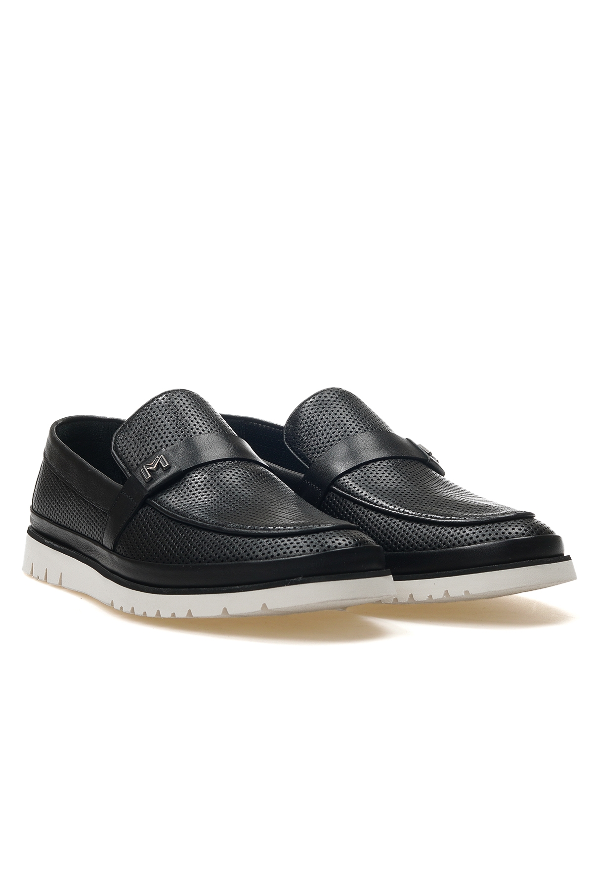 Erkek Hakiki Deri Günlük Ayakkabı 25y Ykö.17421 M Siyah - Görsel 6