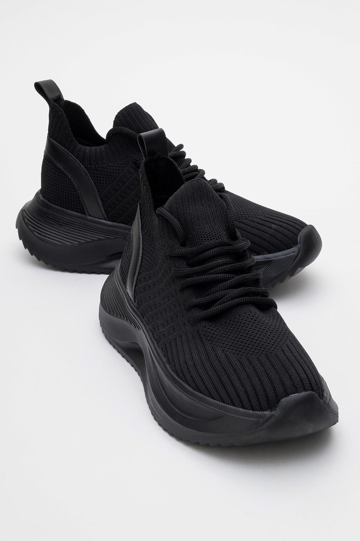 Bağcıklı Kadın Spor Ayakkabı SİYAH - Görsel 2