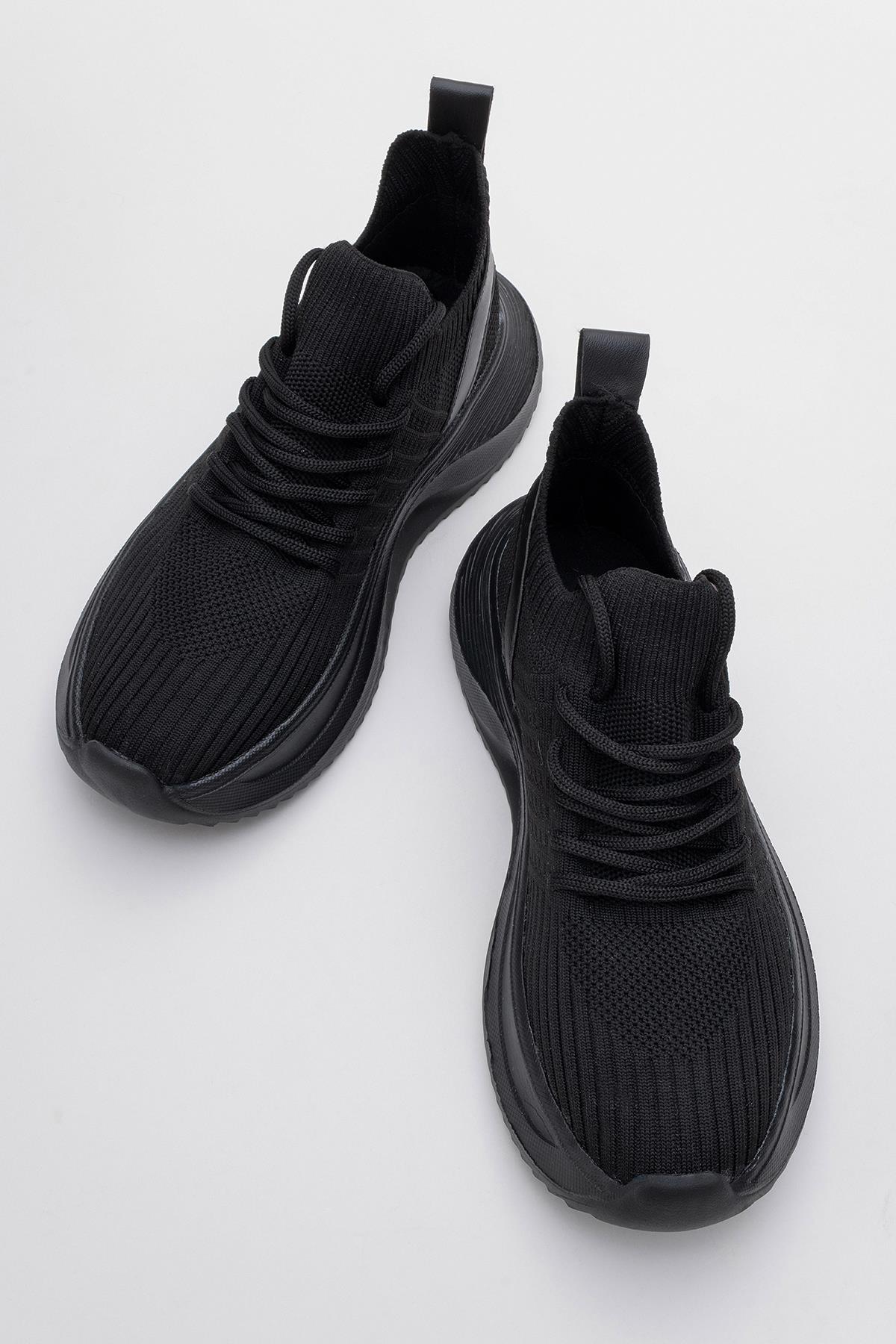 Bağcıklı Kadın Spor Ayakkabı SİYAH - Görsel 6