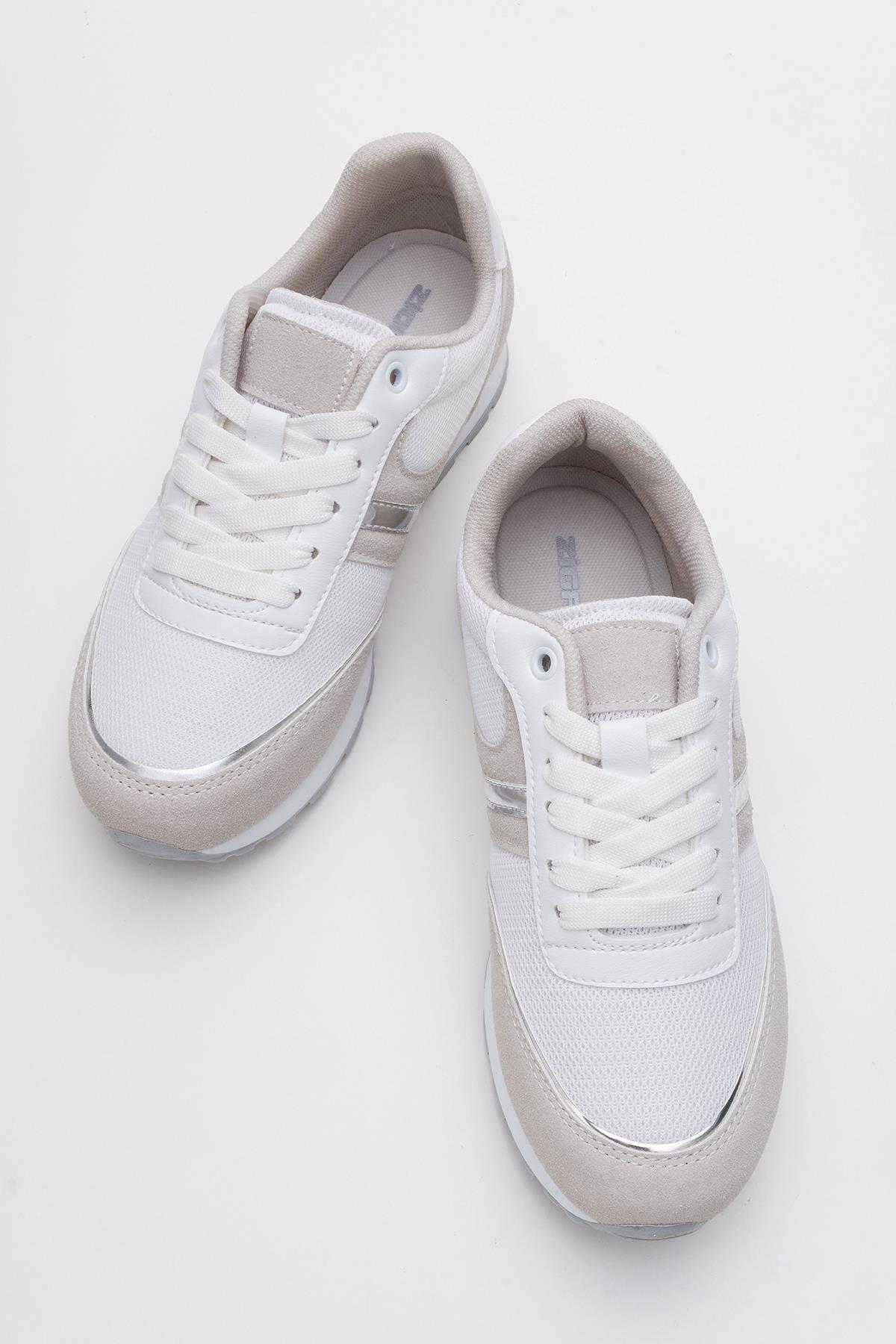Anorak Bağcıklı Kadın Spor Ayakkabı BEYAZ - Görsel 6