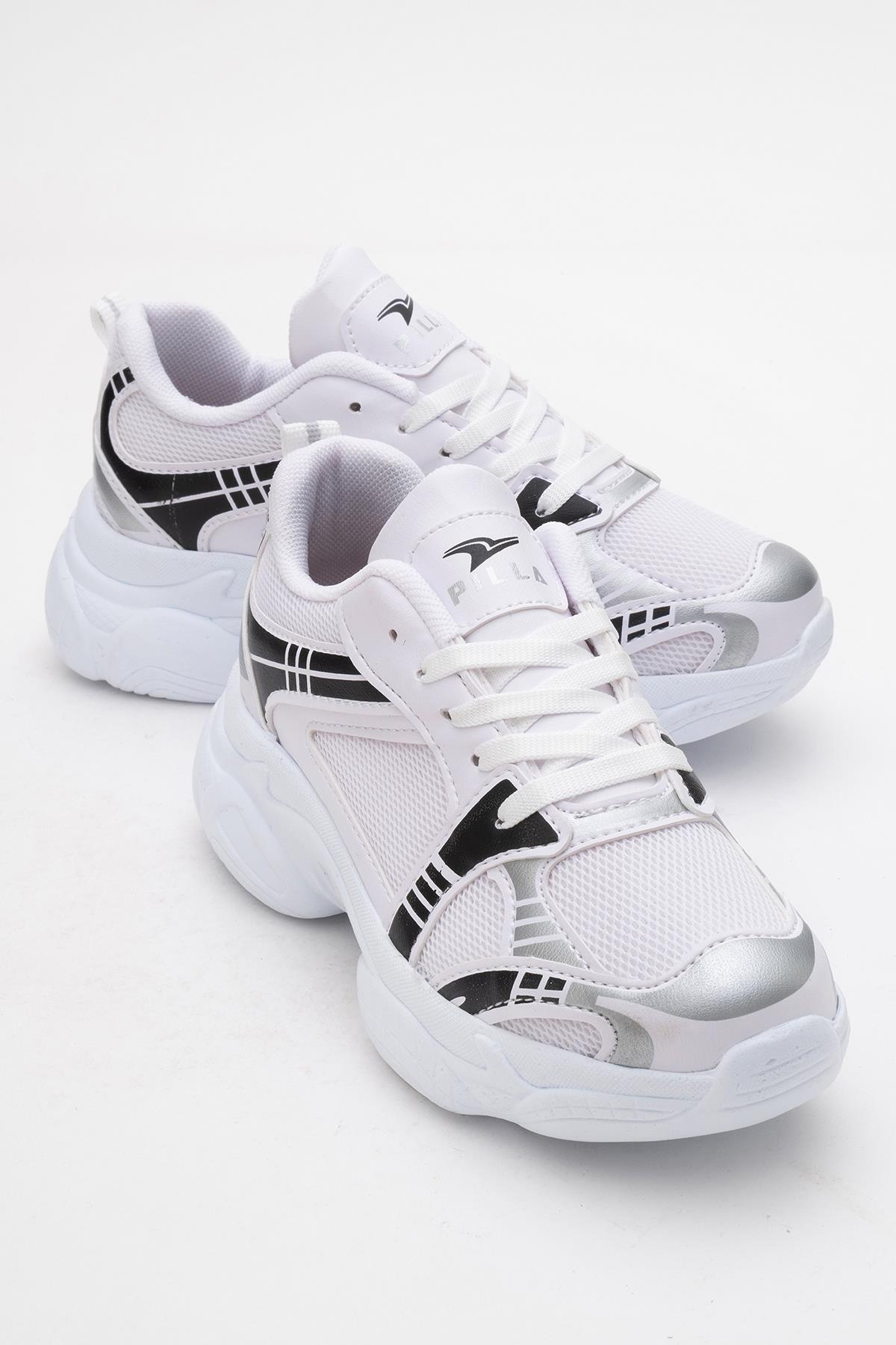 Anorak Kadın Spor Ayakkabı BEYAZ SİYAH - Görsel 2