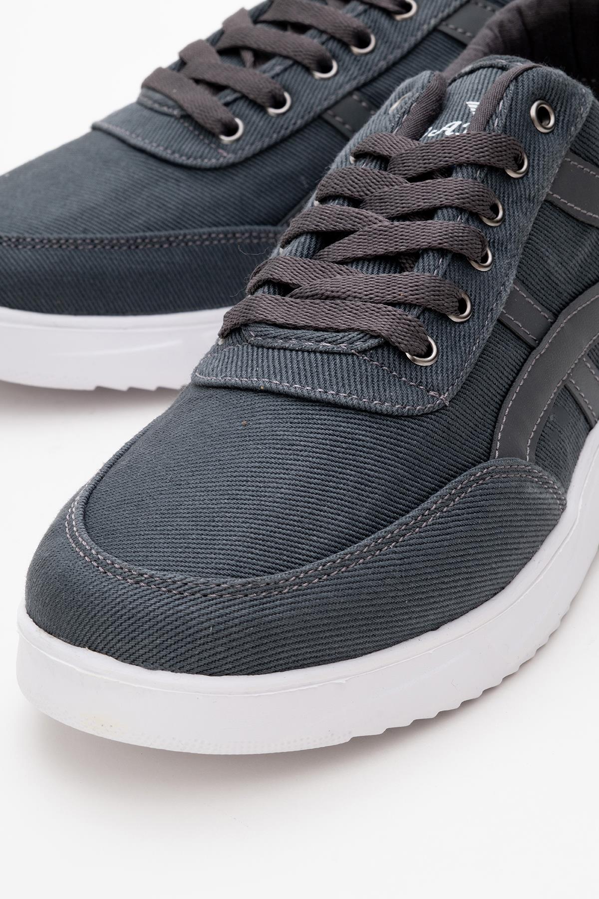 Erkek Bağcıklı Spor Ayakkabı FÜME - Görsel 4