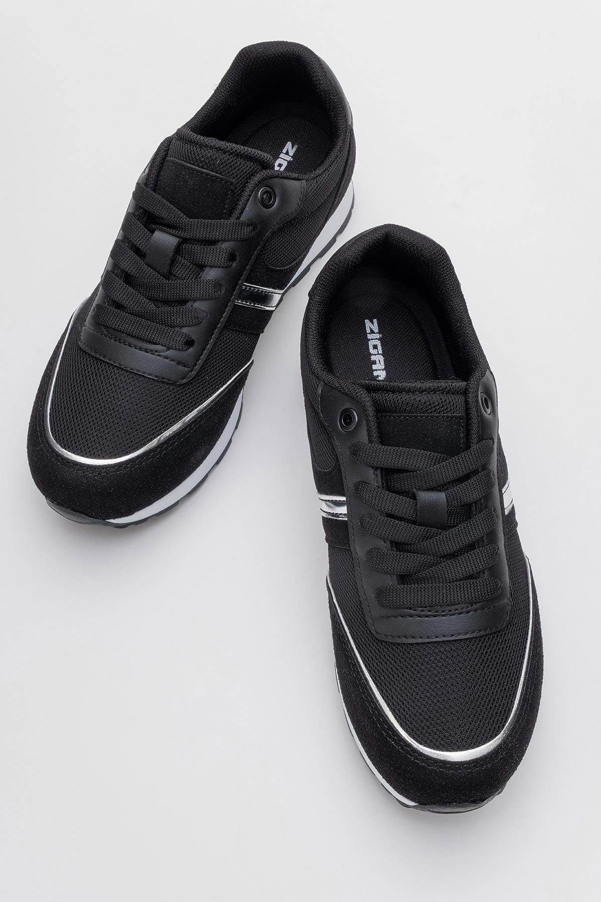 Anorak Bağcıklı Kadın Spor Ayakkabı SİYAH - Görsel 6