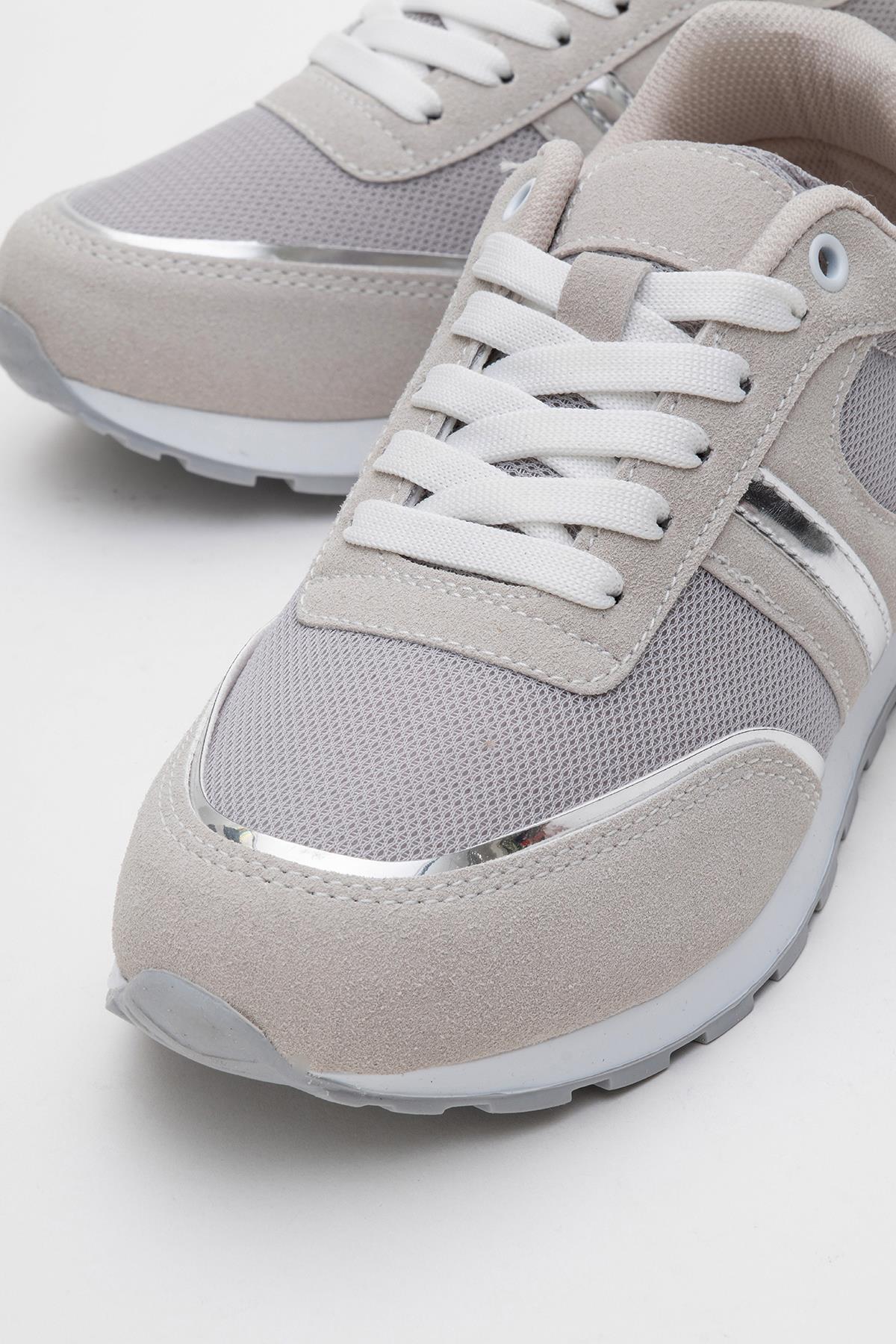 Anorak Bağcıklı Kadın Spor Ayakkabı BUZ - Görsel 4