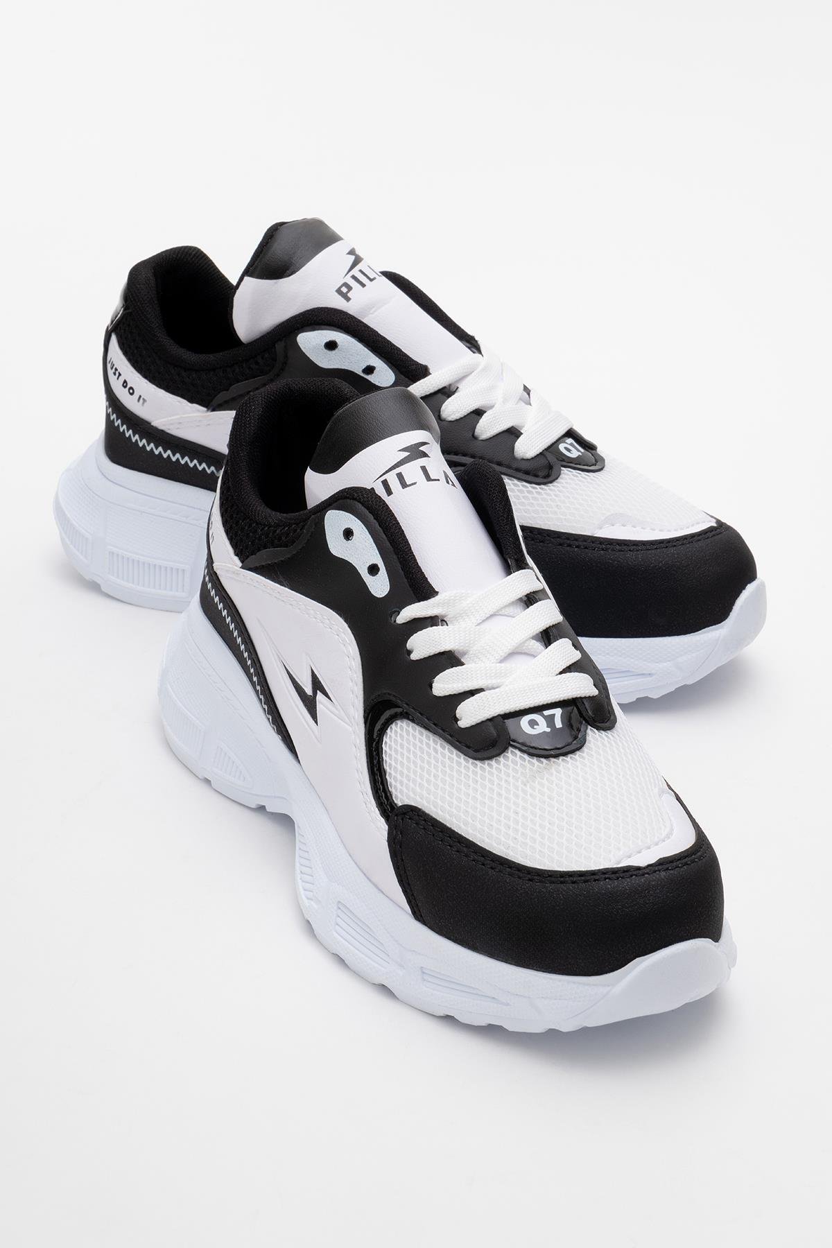Kadın Anorak Spor Ayakkabı BEYAZ SİYAH - Görsel 2