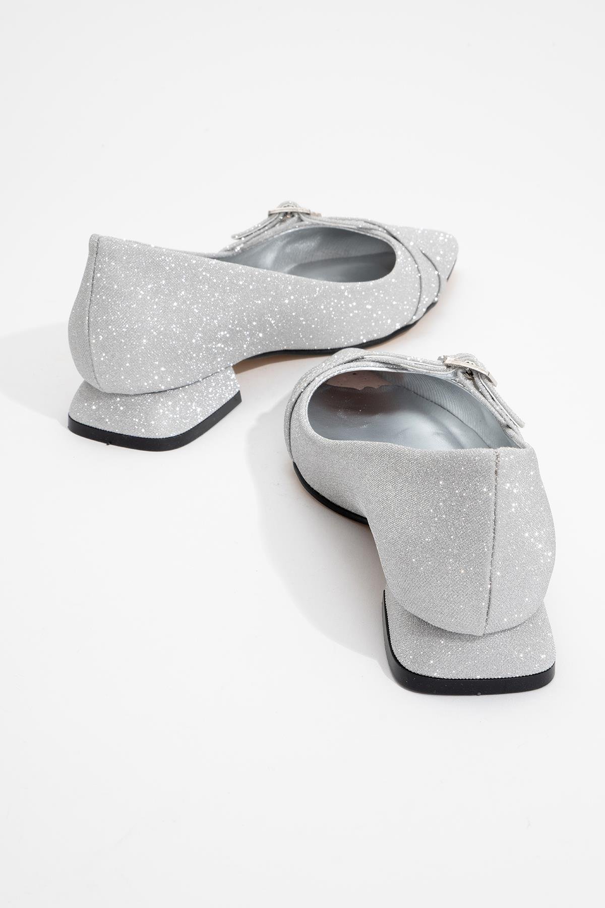 Kadın Çapraz Kemer Günlük Ayakkabı GÜMÜŞ SİM - Görsel 5