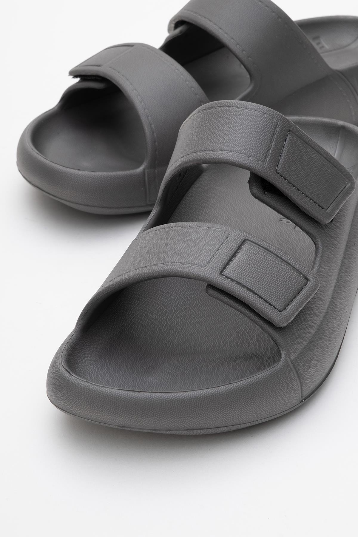 Erkek Cırtlı Terlik FÜME - Görsel 4