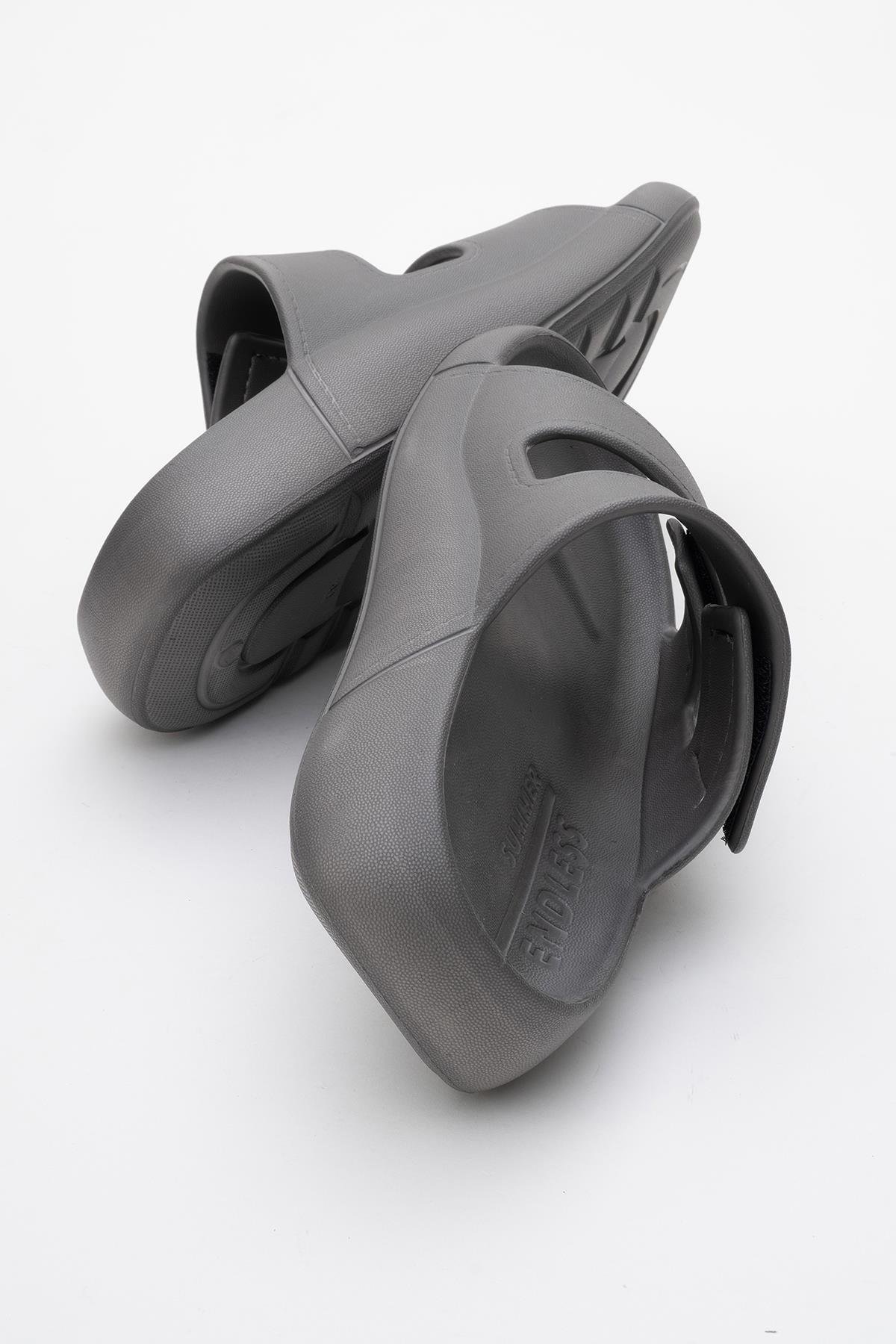 Erkek Cırtlı Terlik FÜME - Görsel 5