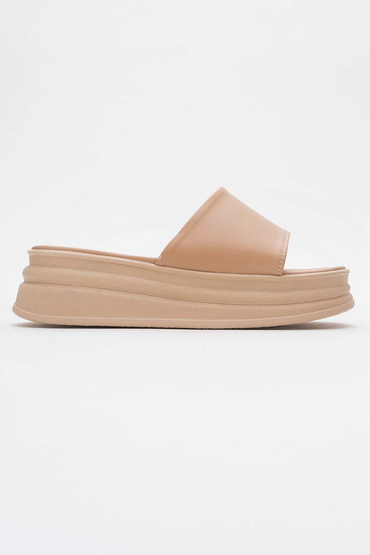 Kadın Geniş Bantlı Terlik NUDE - Görsel 3