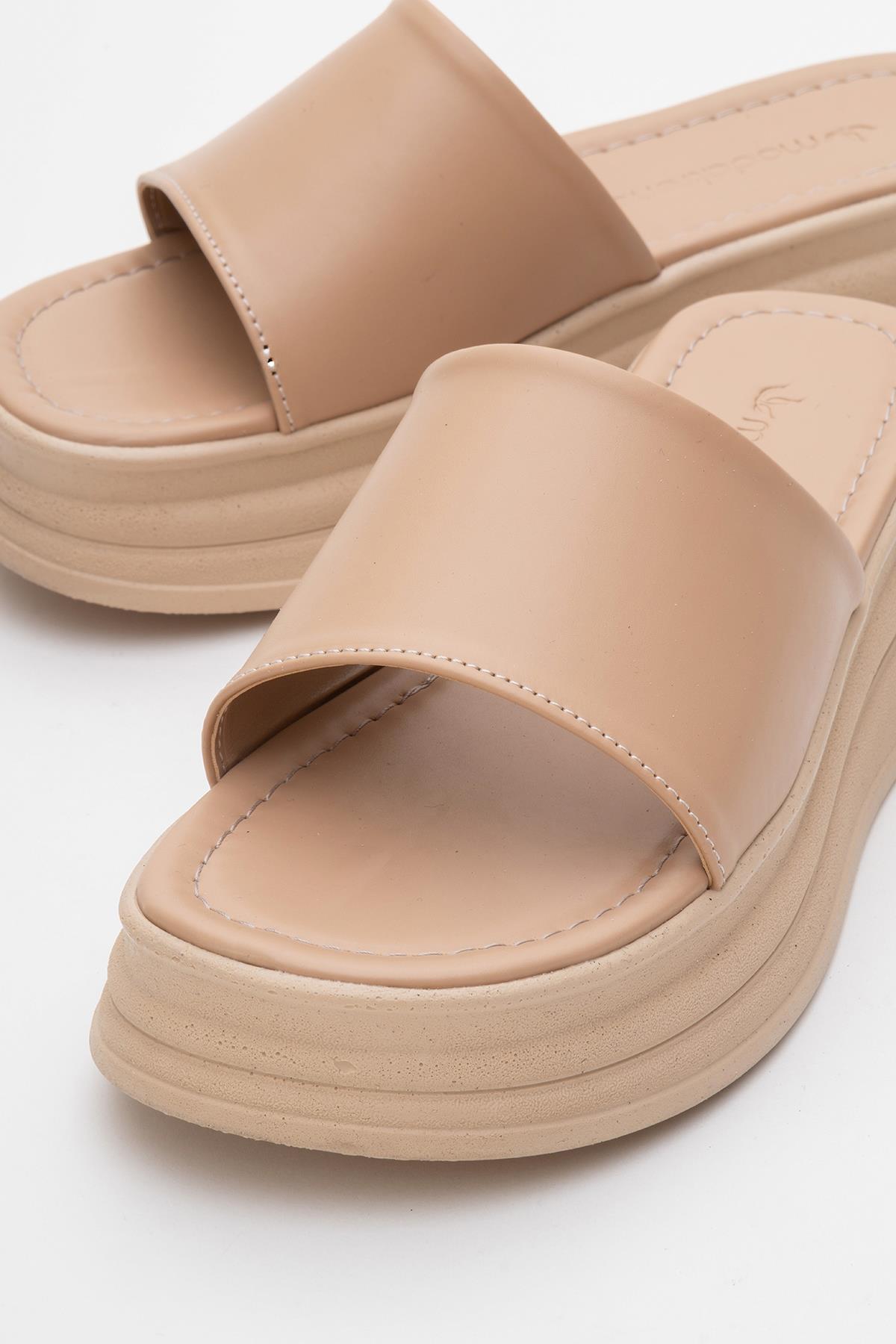 Kadın Geniş Bantlı Terlik NUDE - Görsel 4