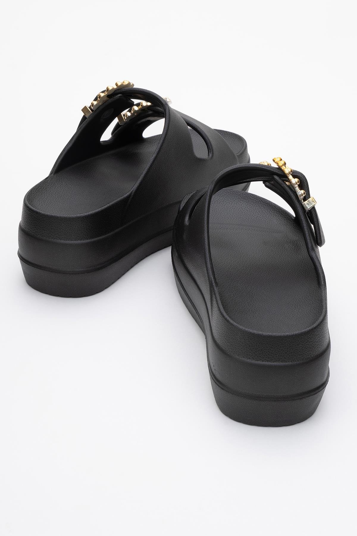 Kadın Tokalı Terlik SİYAH - Görsel 5